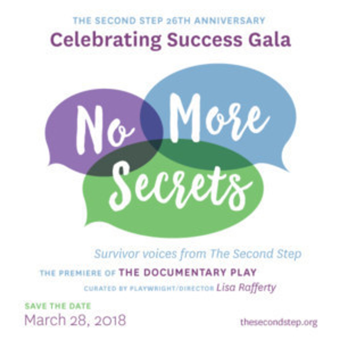 The Second Step's Gala Premieres Documentary Play. 3/28  Image