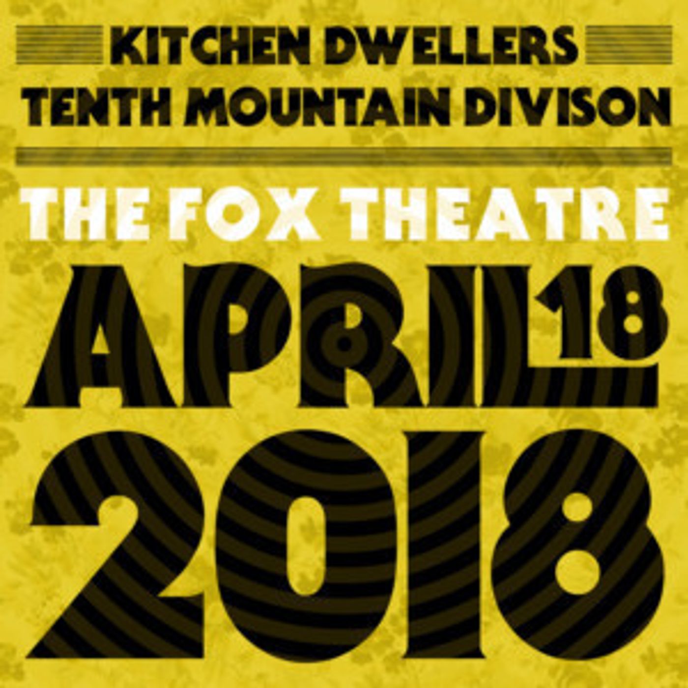 KITCHEN DWELLERS Come to Fox Theater, 4/21  Image