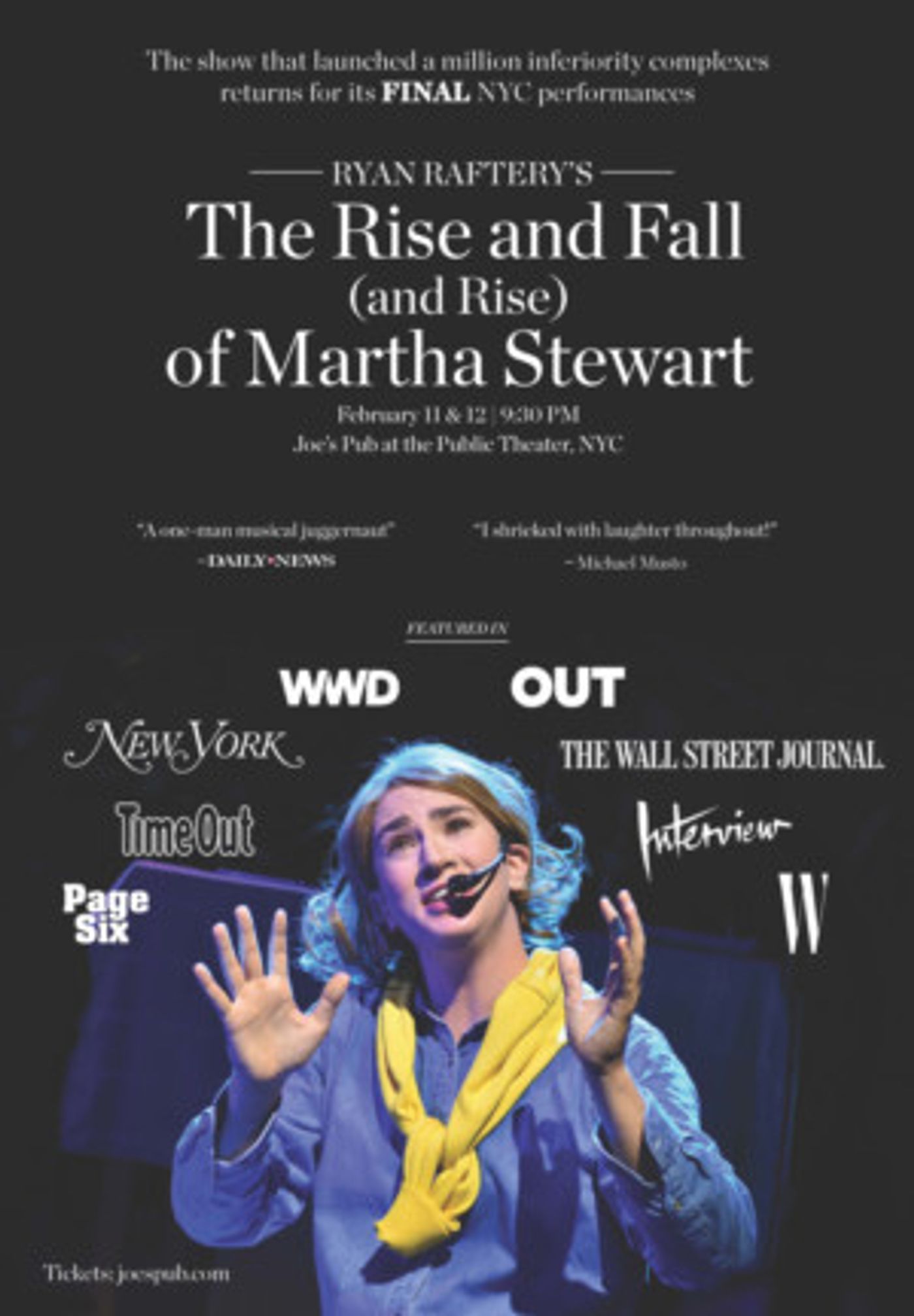 Ryan Raftery Concludes TITANS OF MEDIA: MARTHA STEWART at Joe's Pub 2/12  Image