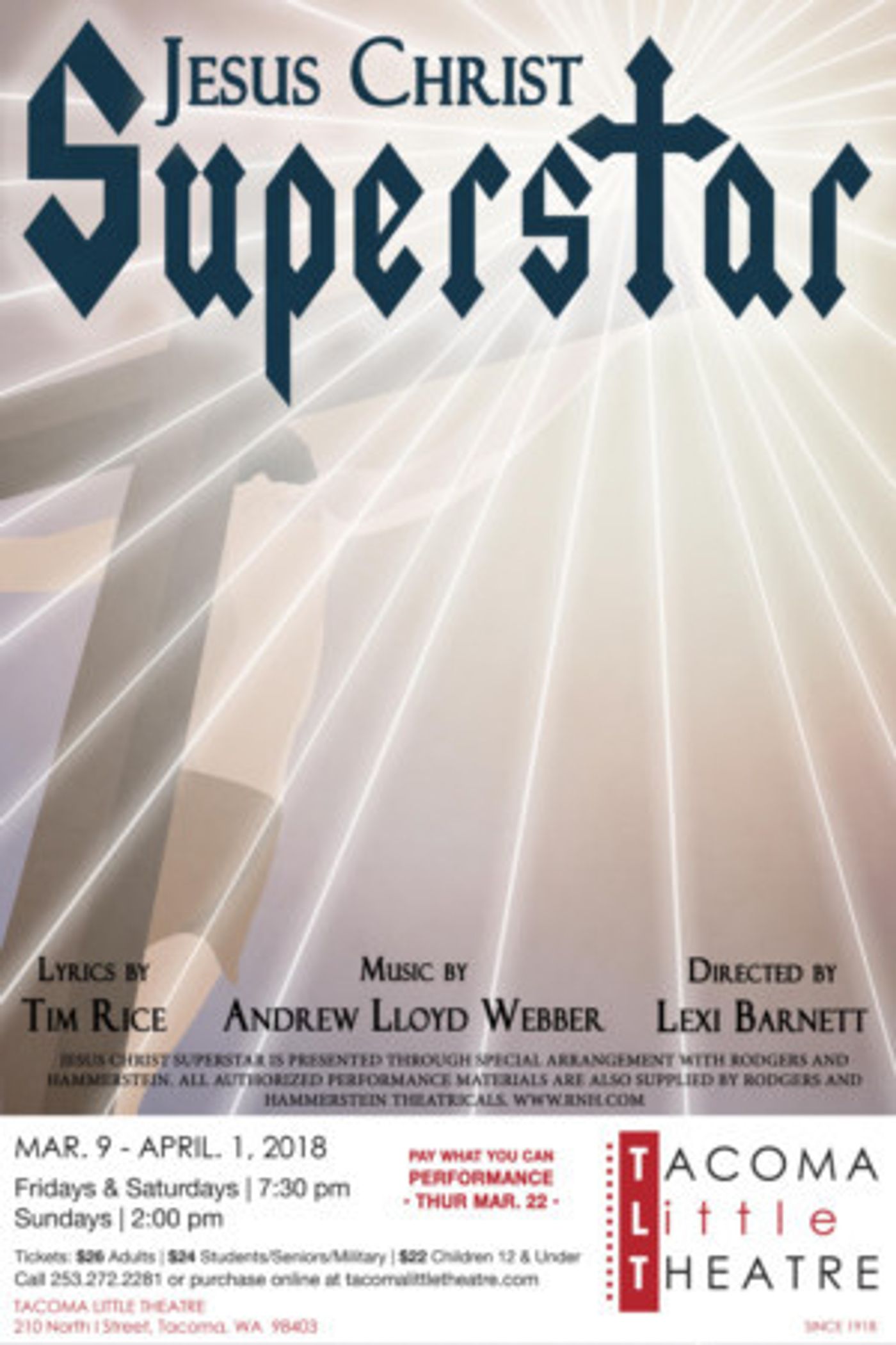Tacoma Little Theatre Presents JESUS CHRIST SUPERSTAR  Image