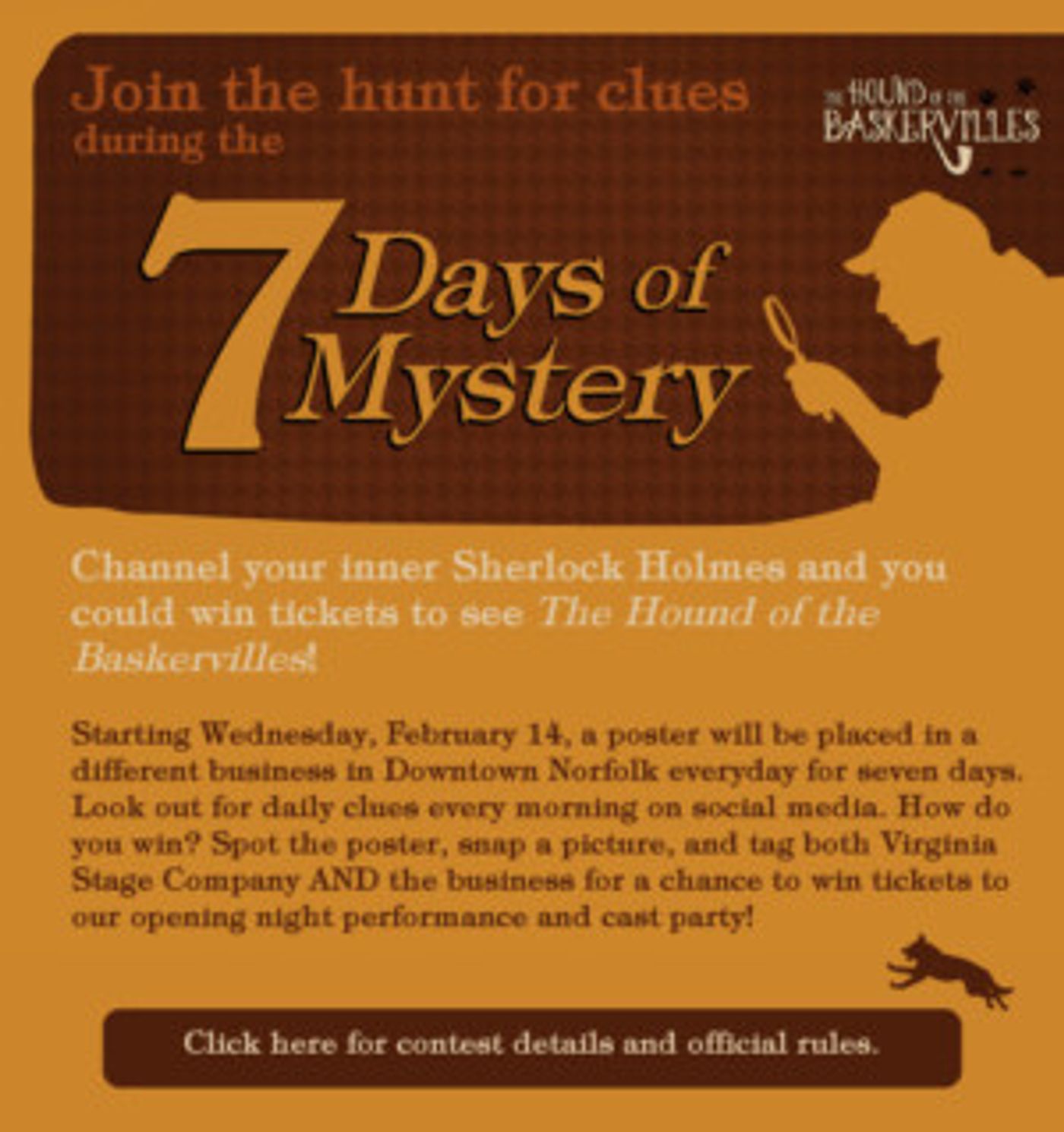 Virginia Stage Company Teams with Local Businesses for SEVEN DAYS OF MYSTERY  Image