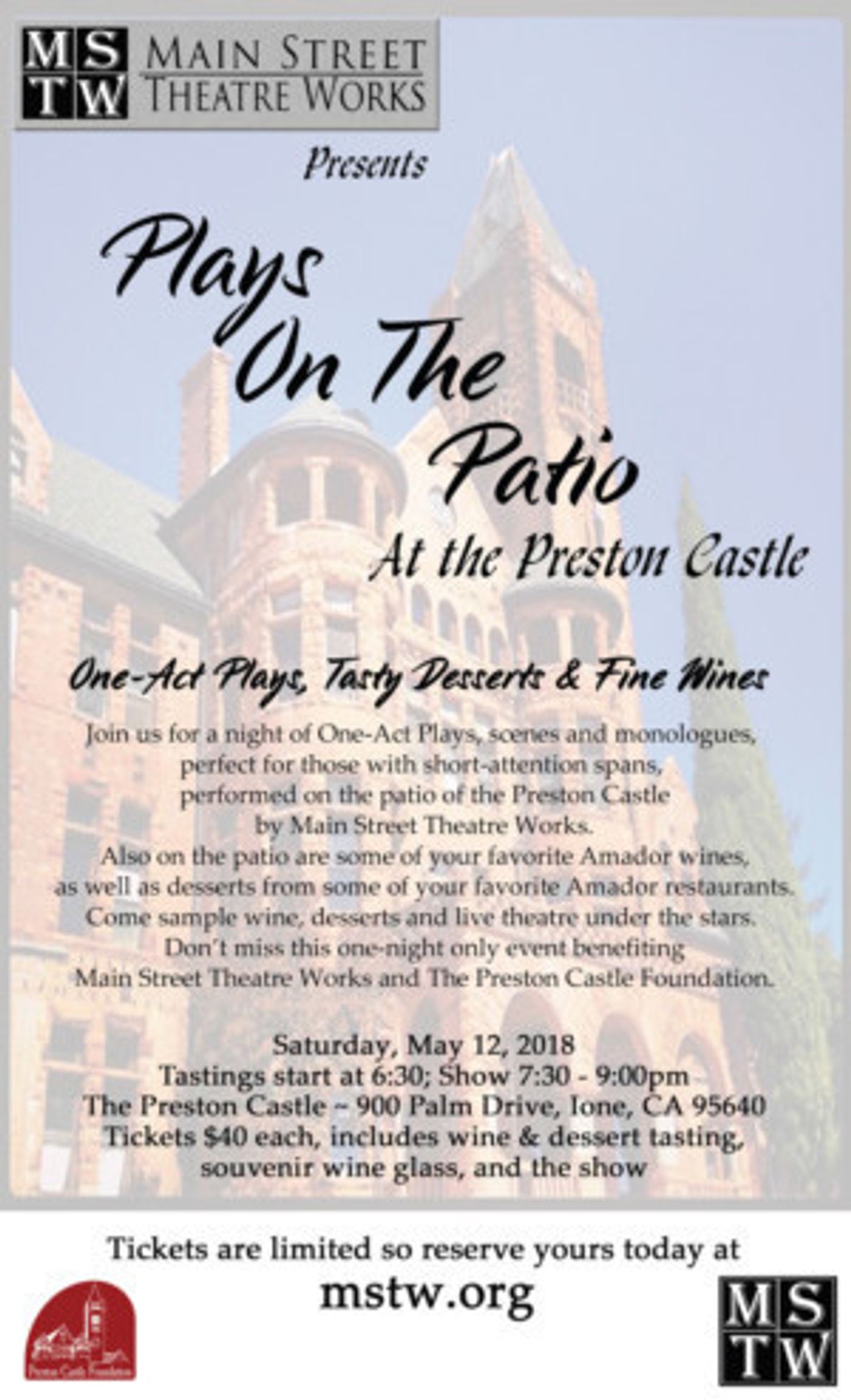 Main Street Theatre Works presents PLAYS ON THE PATIO  Image