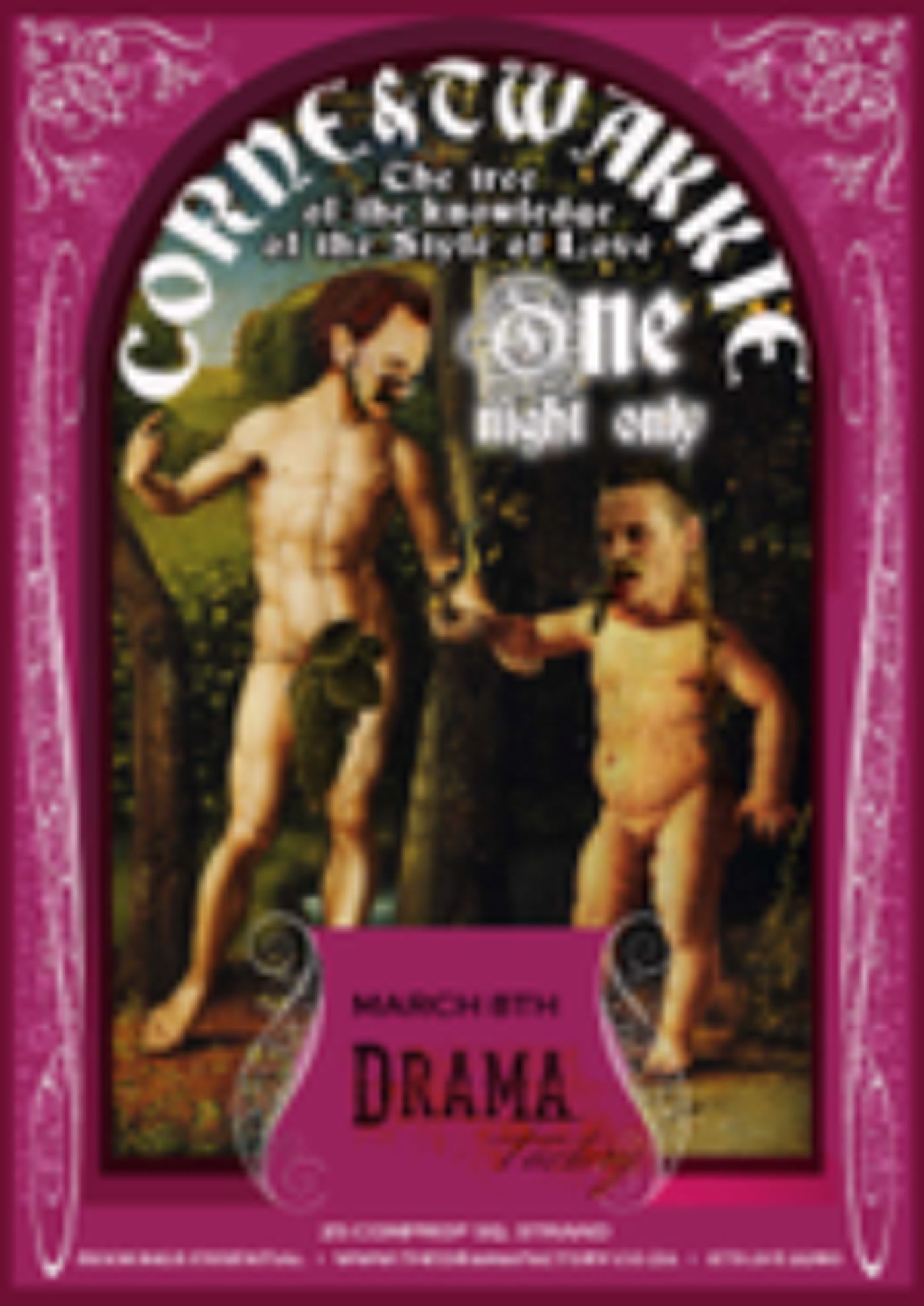 CORNE AND TWAKKIE- THE TREE OF THE KNOWLEDGE OF THE STYLE OF LOVE Comes to The Drama Factory  Image