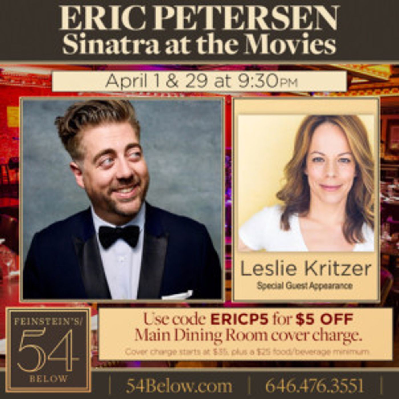 Eric Petersen Comes to Feinstein's/54 Below With Special Guest Leslie Kritzer  Image