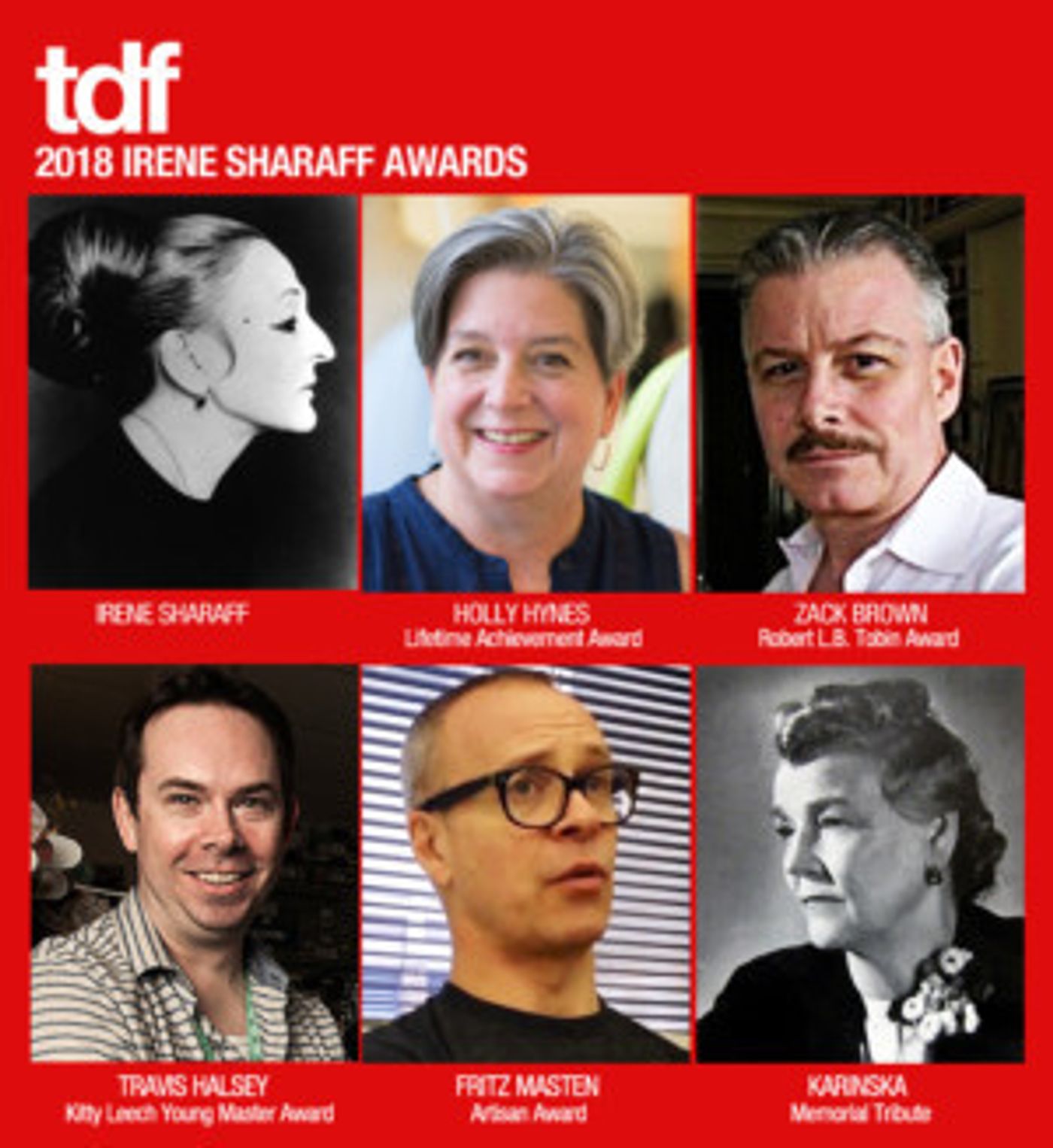 Holly Hynes and Zack Brown Among 2018 TDF/Irene Sharaff Awardees  Image