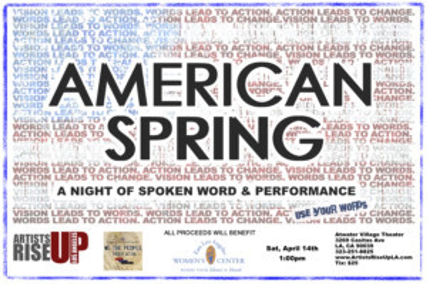 Artists Rise Up L.A. Presents AMERICAN SPRING Benefit Performance  Image