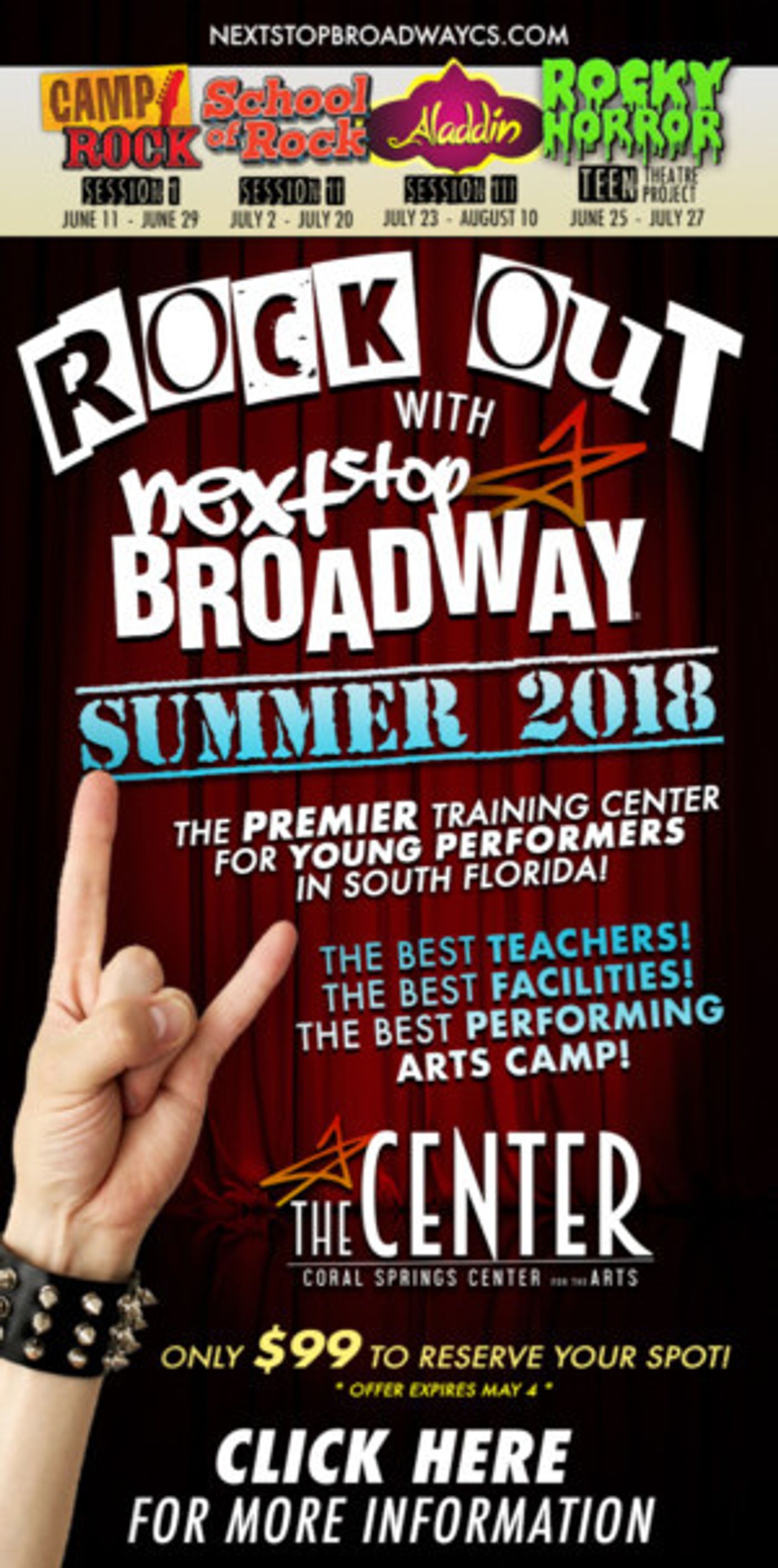 Coral Springs Center Invites Kids And Teens To Rock Out This Summer With NEXT STOP BROADWAY  Image