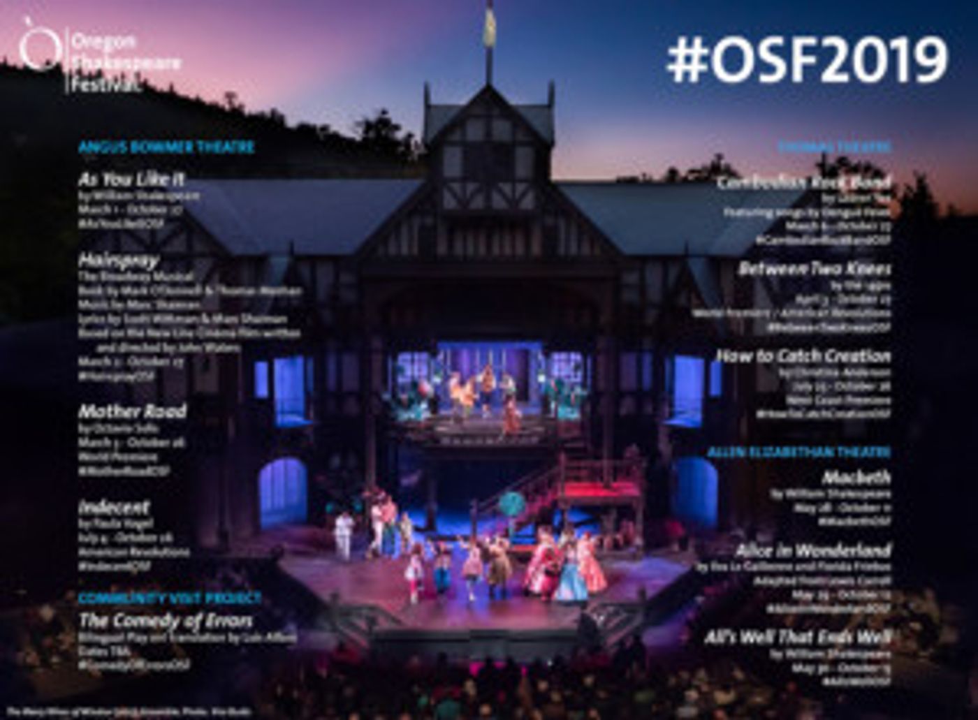 Bill Rauch Announces Oregon Shakespeare Festival's 2019 Season  Image