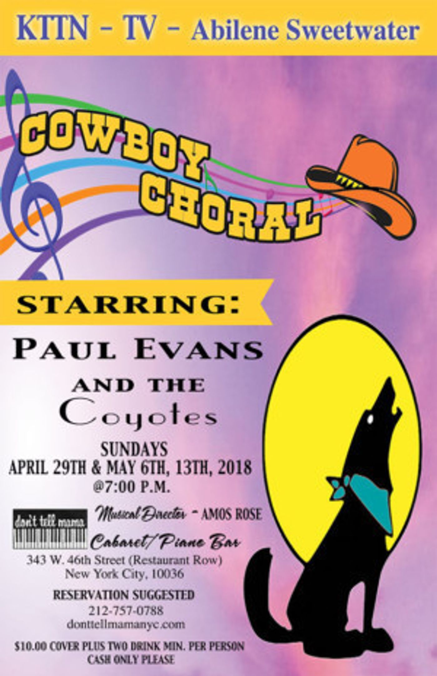 'Cowboy Choral' Comes to Don't Tell Mama  Image