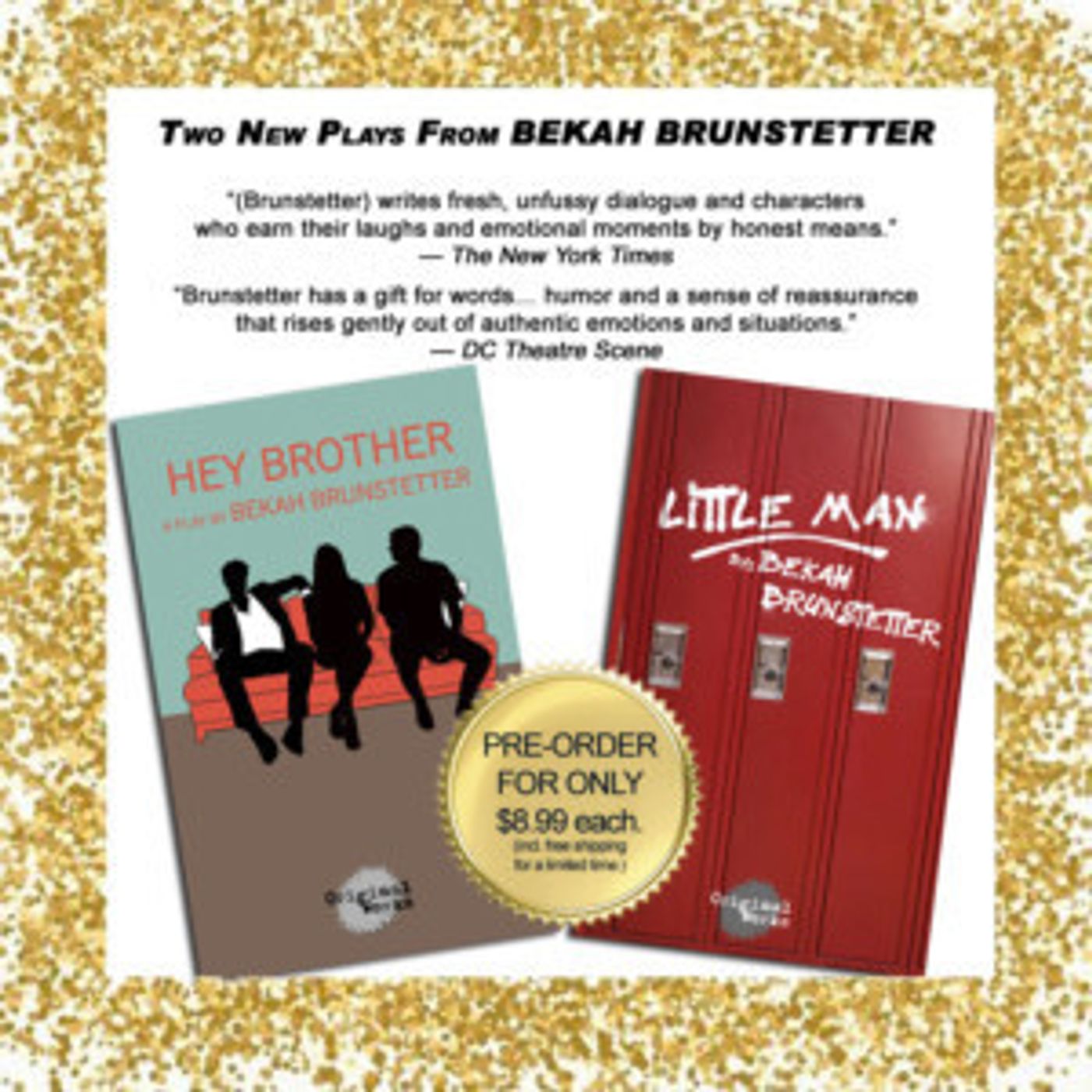 Original Works Publishing Releasing Two New Plays By Bekah Brunstetter  Image