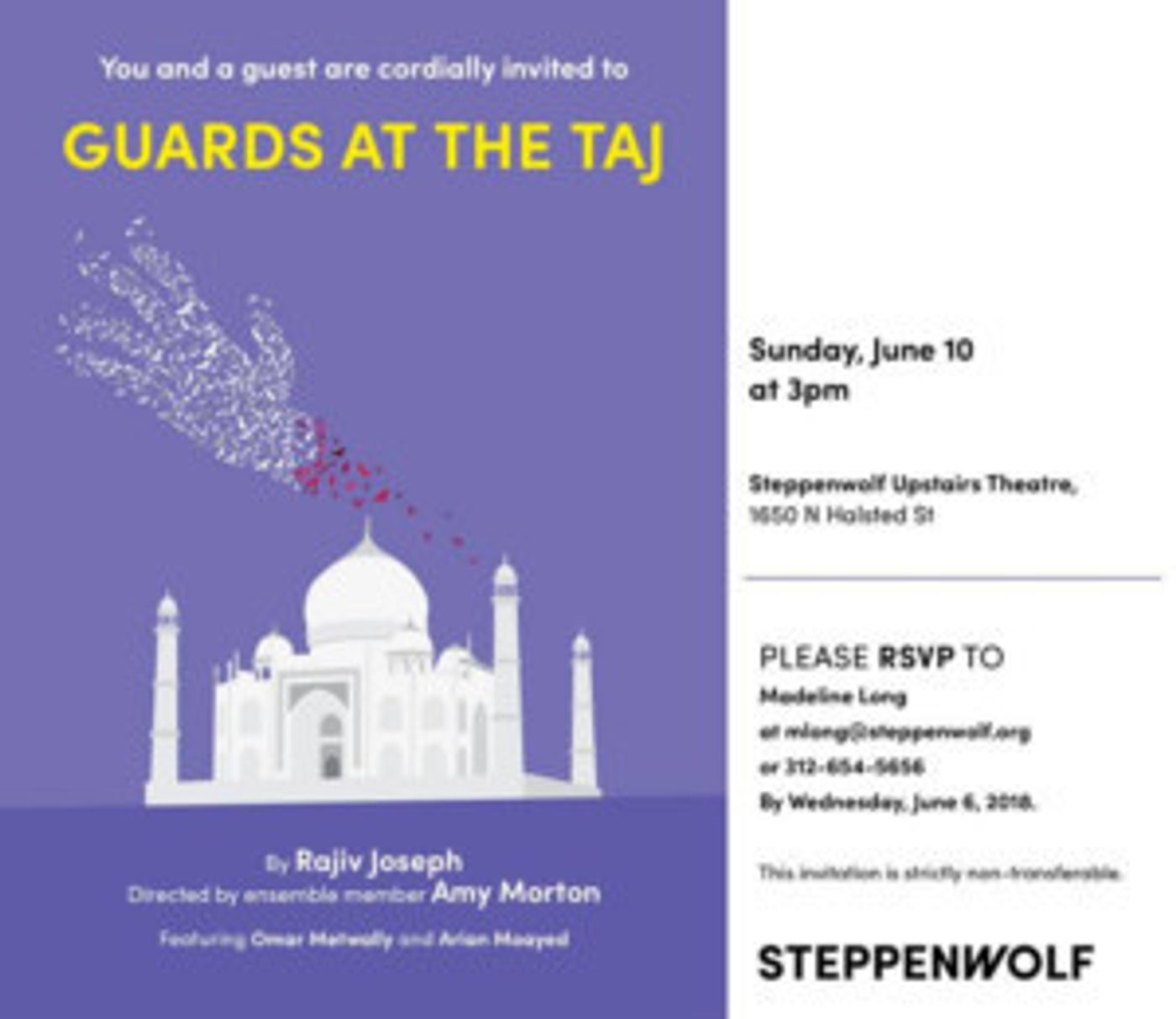 GUARDS AT THE TAJ By Rajiv Joseph Opens at Steppenwolf, 6/10  Image