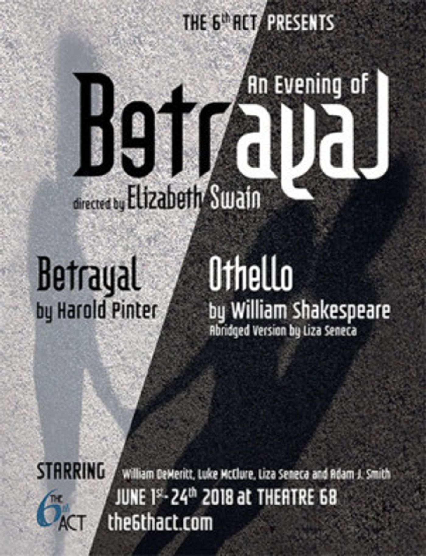 THE 6TH ACT Presents Two Masters Of Language in AN EVENING OF BETRAYAL  Image