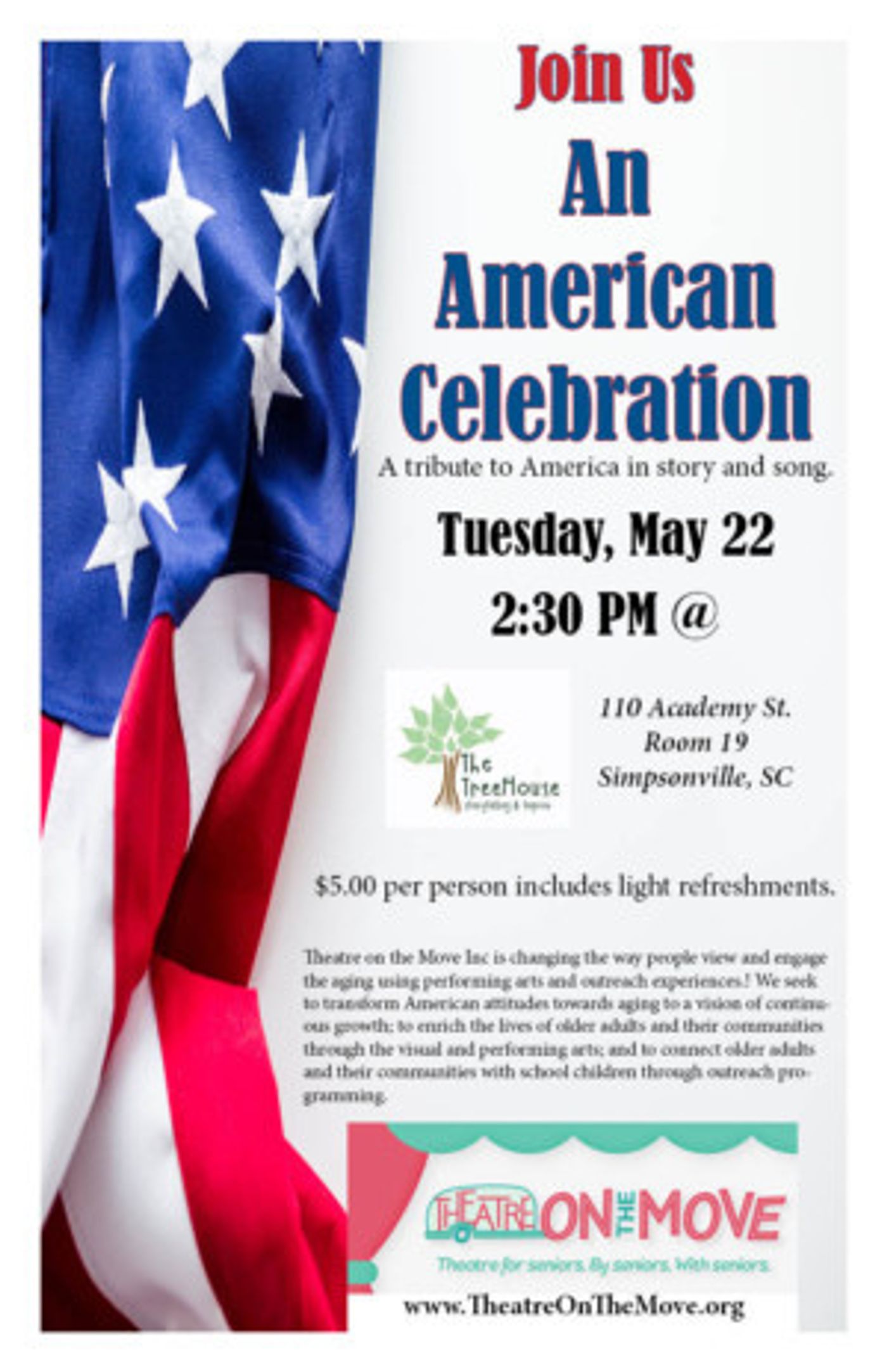 Theatre on the Move Presents AN AMERICAN CELEBRATION  Image