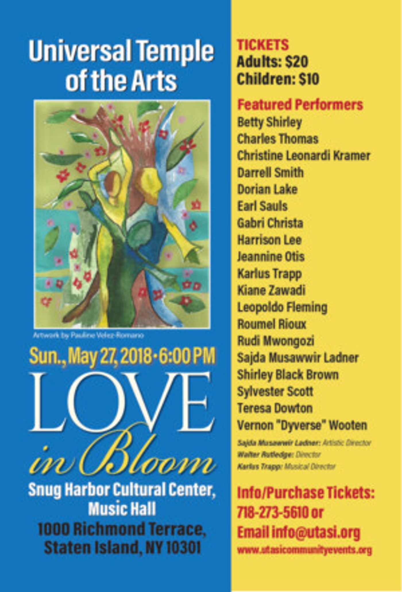 LOVE IN BLOOM Comes to Snug Harbor Cultural Center, 5/27  Image
