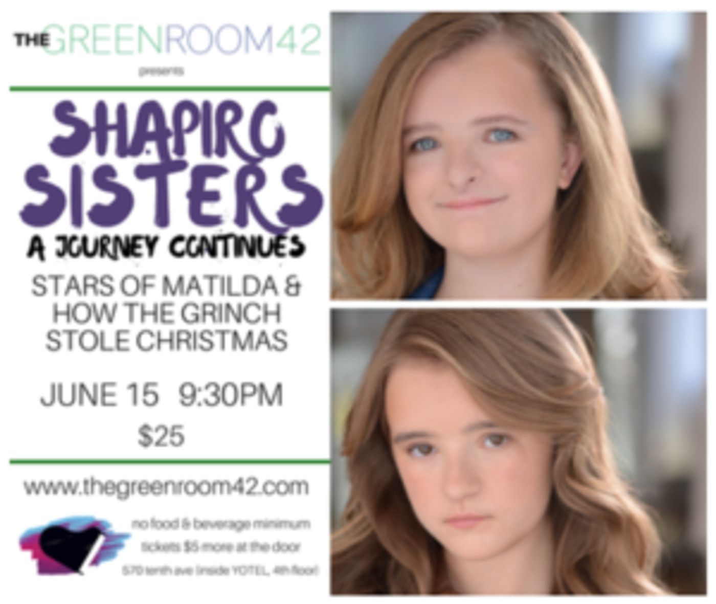 The Shapiro Sisters to Debut At THE GREEN ROOM 42, Today  Image