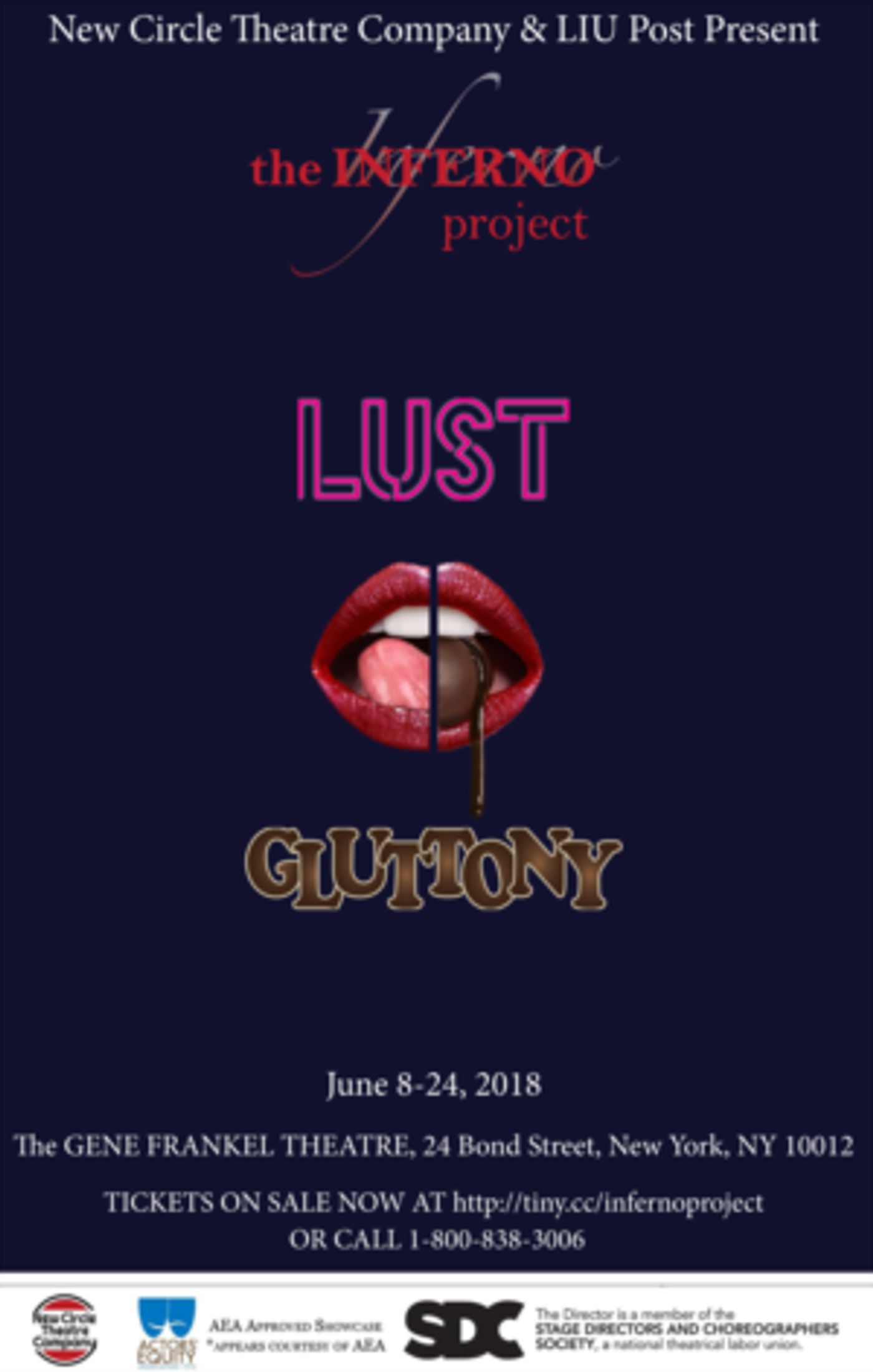 New Circle Theatre Company And LIU Post Present THE INFERNO PROJECT: LUST AND GLUTTONY  Image