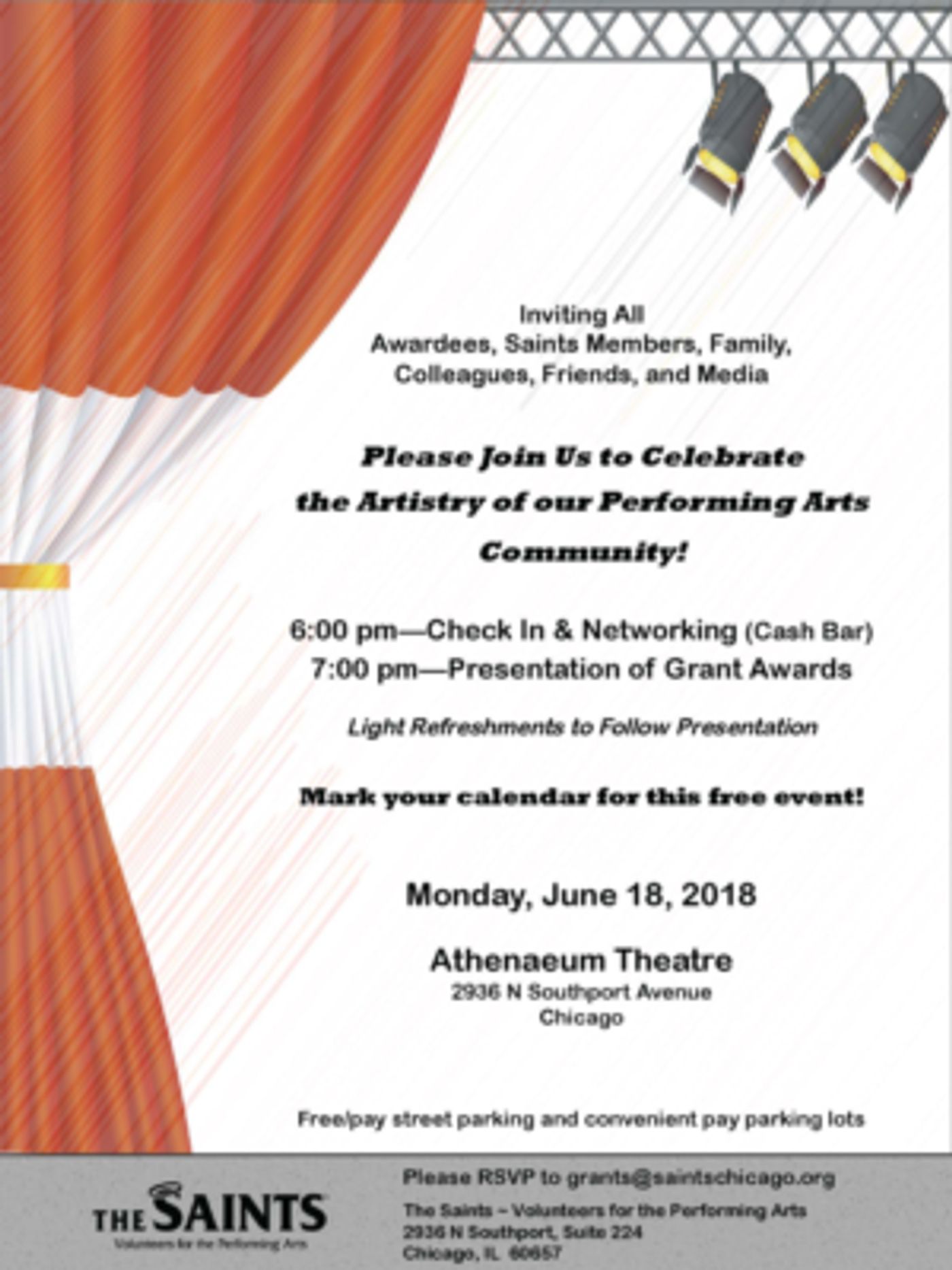 2018 Saints Grant Awards to Be Presented 6/18  Image