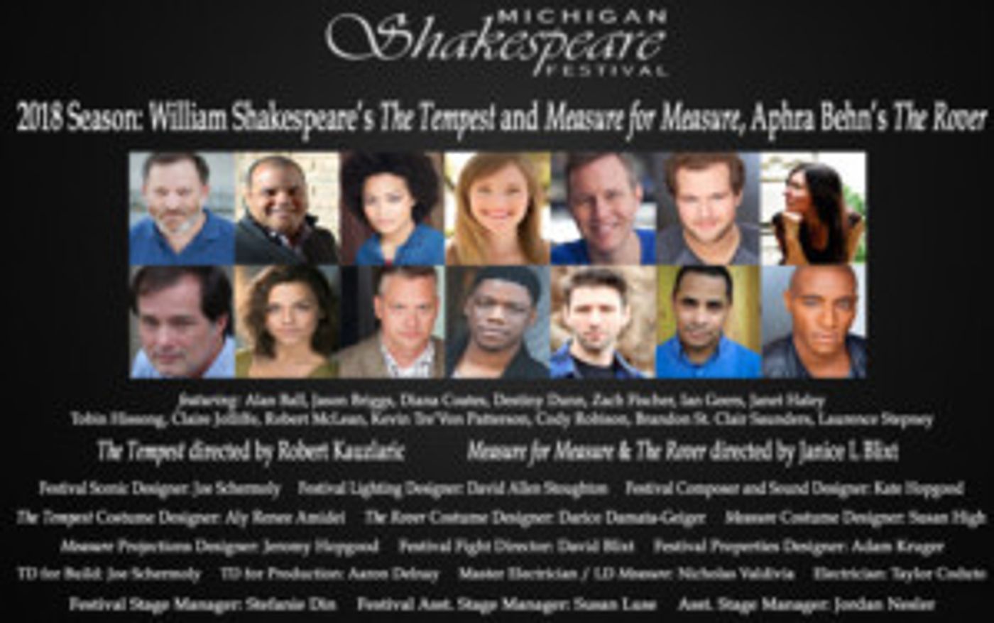 Casting Announced For Michigan Shakespeare Festival's 2018 MainStage Season  Image