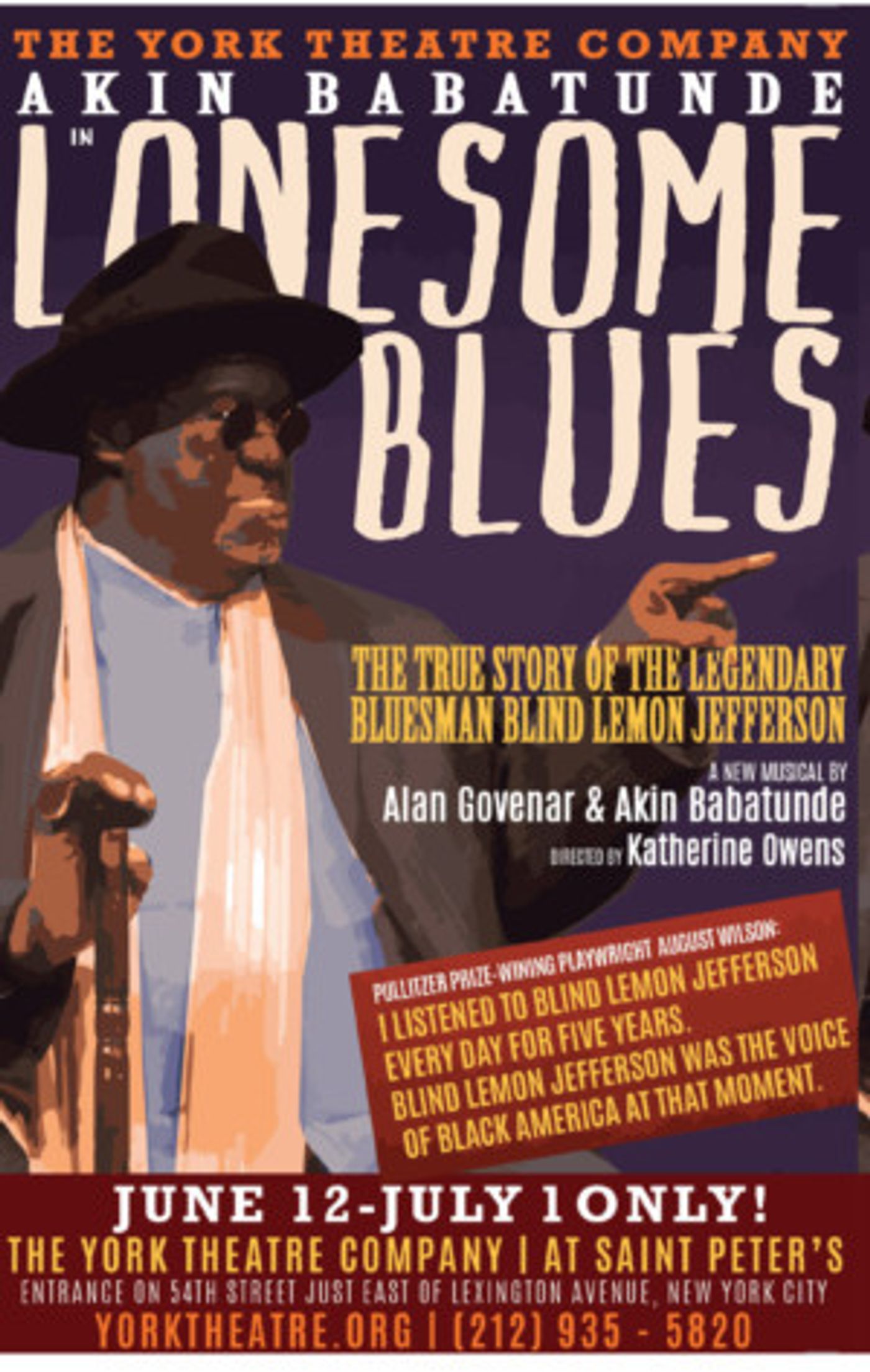 LONESOME BLUES at York Theatre Company Begins Performances Tomorrow  Image