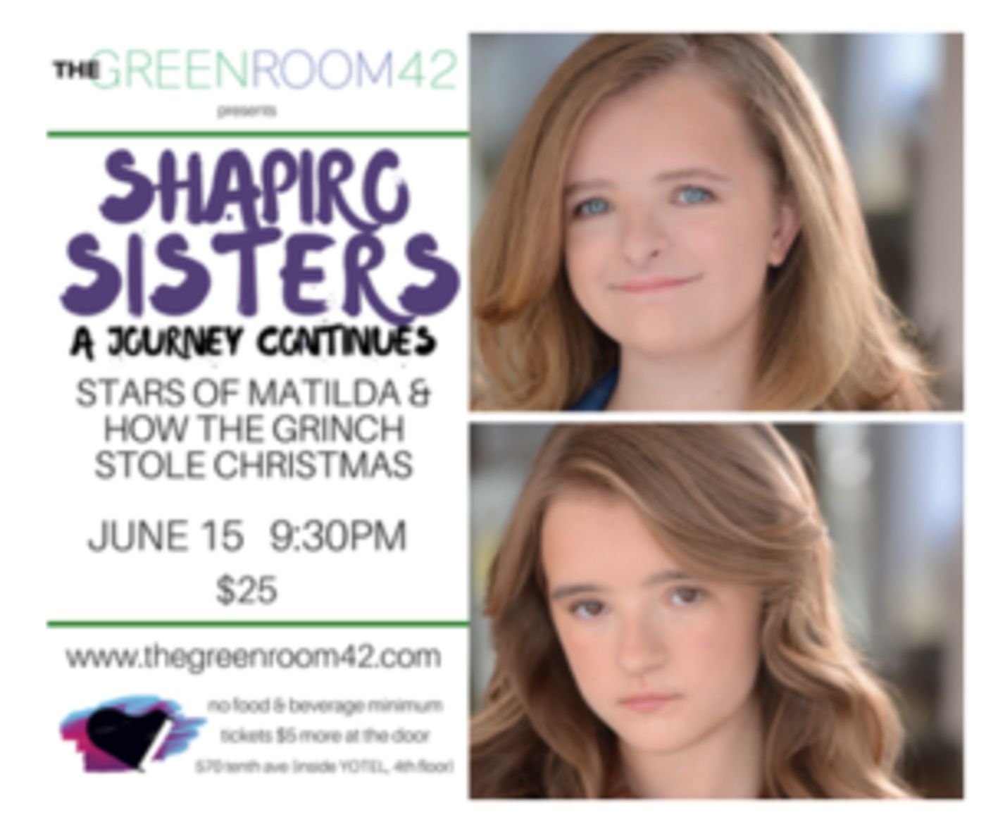 Shapiro Sisters to Host MATILDA Reunion at The Green Room 42 This Month  Image