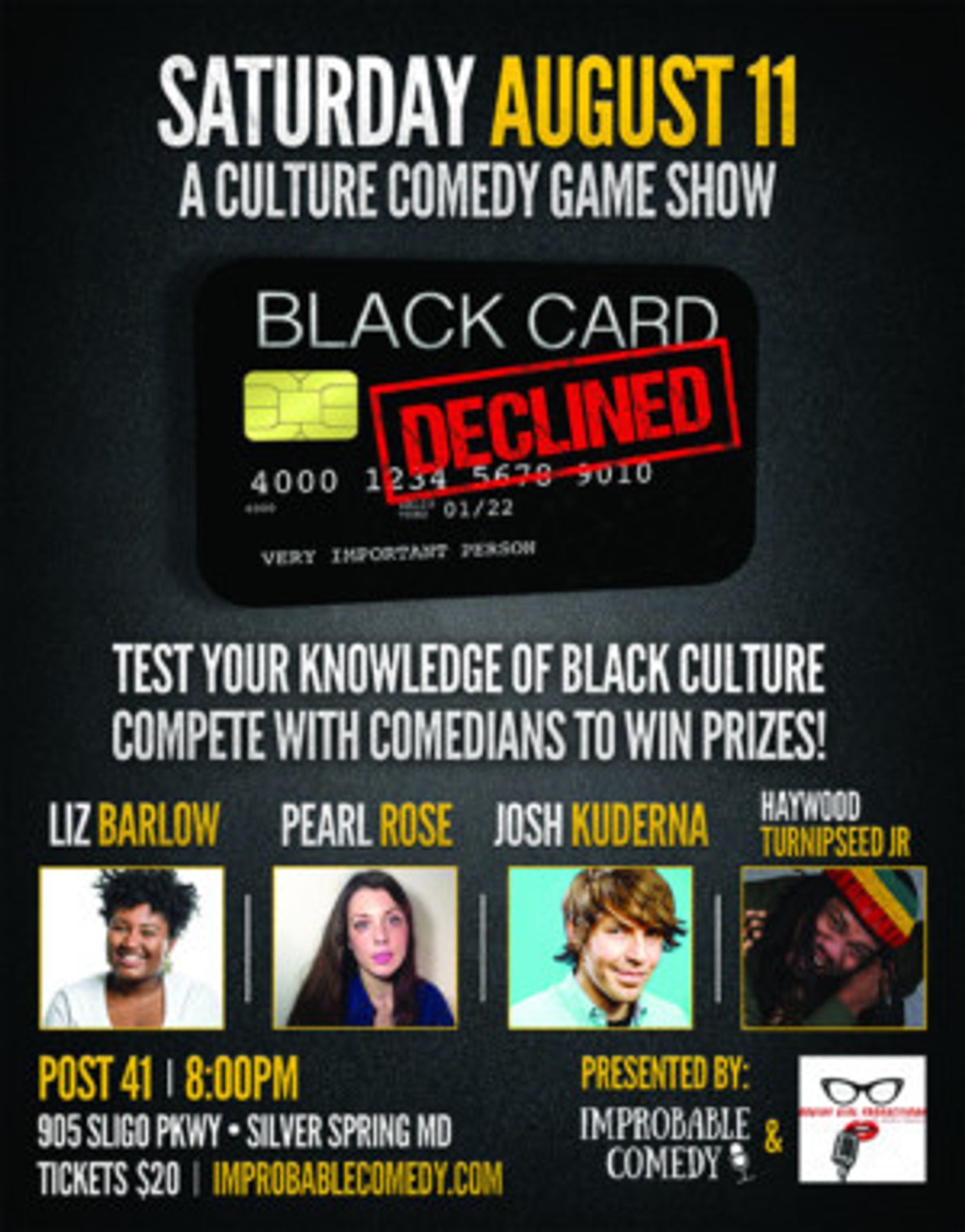 Black Card Declined: Comedy Game Show Comes to Cissel-Saxon American Legion Post 41  Image