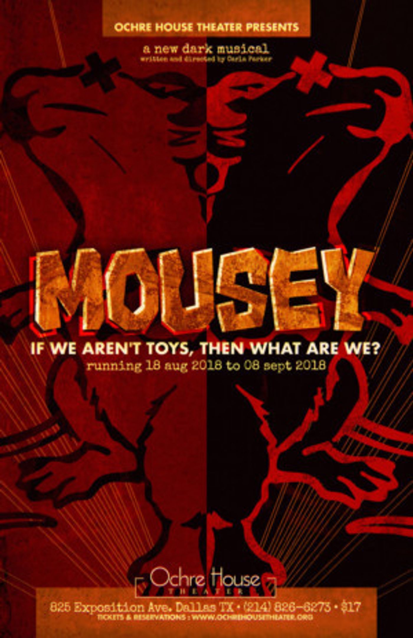 Ochre House Theater Presents MOUSEY By Carla Parker  Image