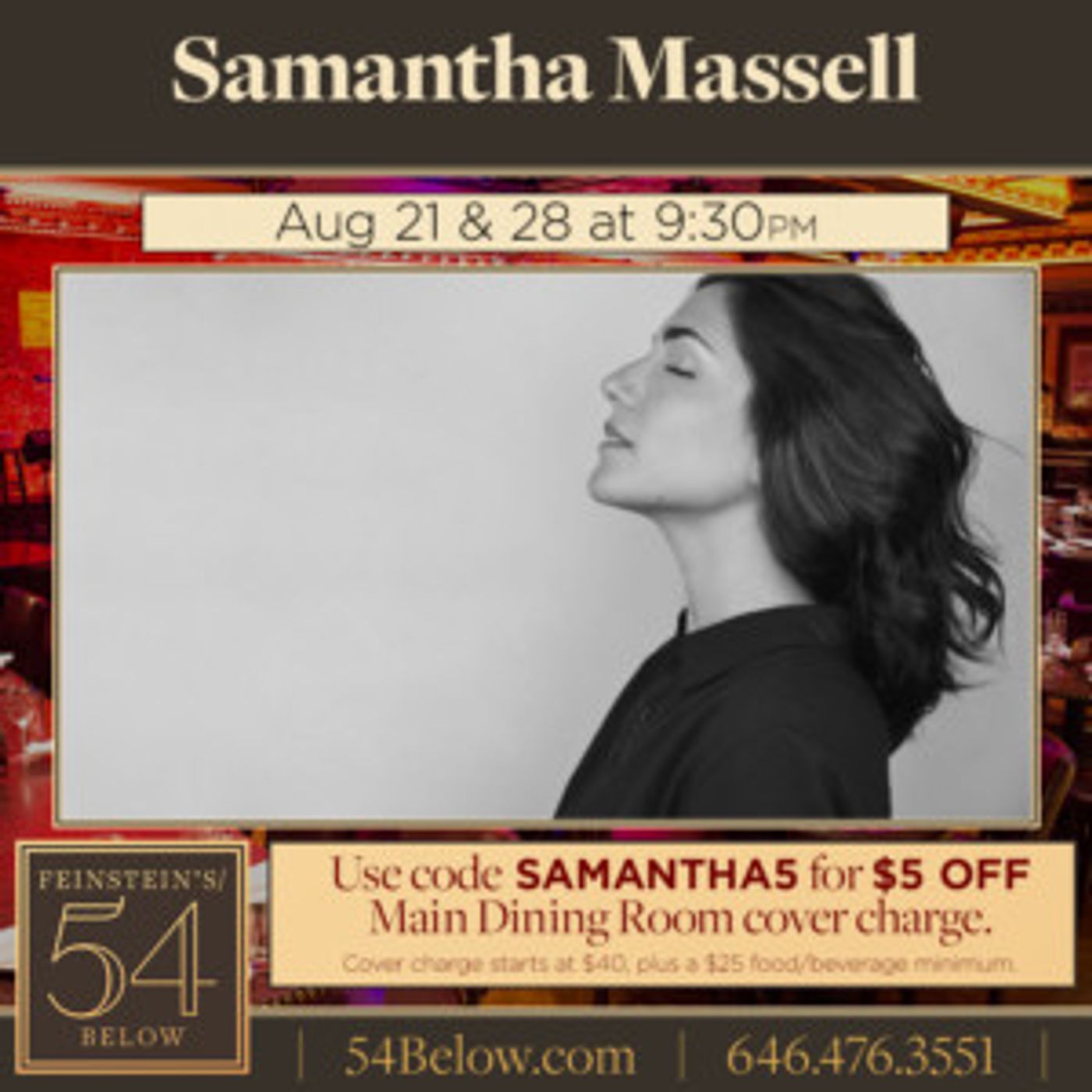 Samantha Massell Returns To 54 Below Next Month  Image