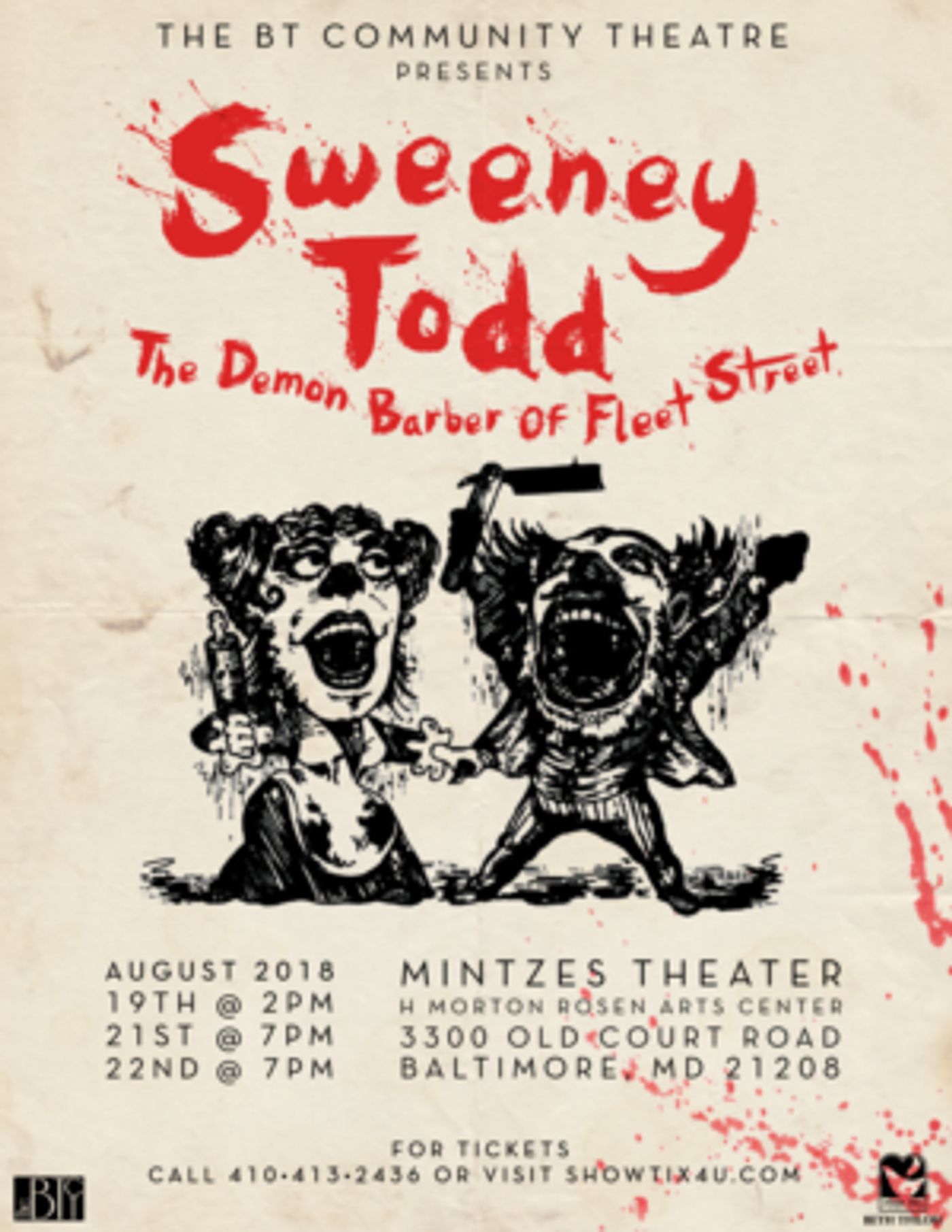 The Beth Tfiloh Community Theatre Presents SWEENEY TODD  Image