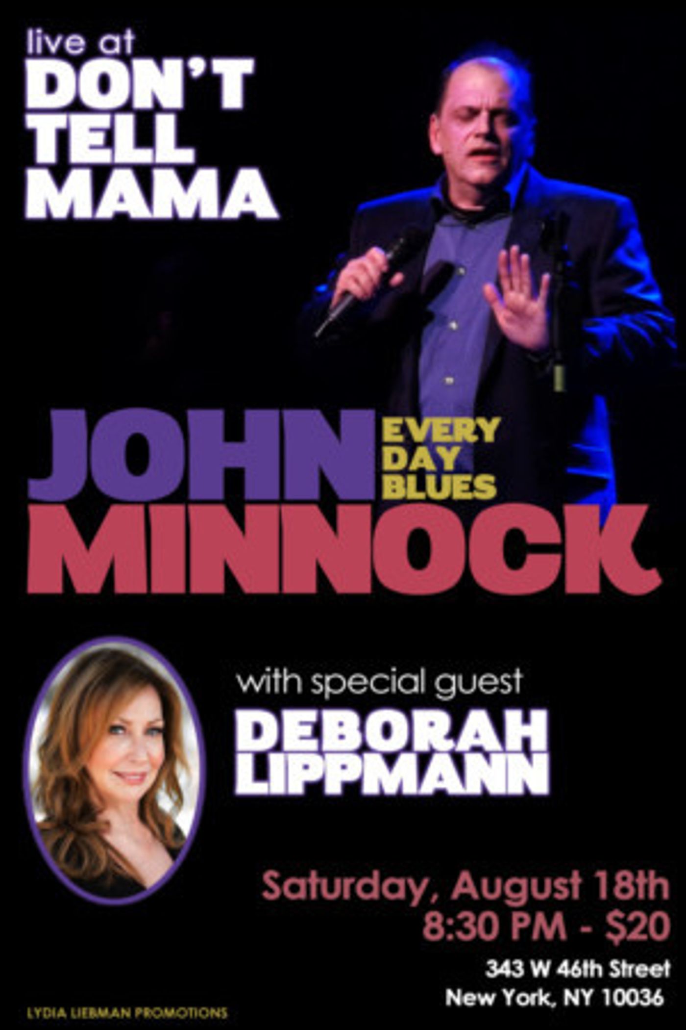 John Minnock Returns To Don't Tell Mama August 18th  Image