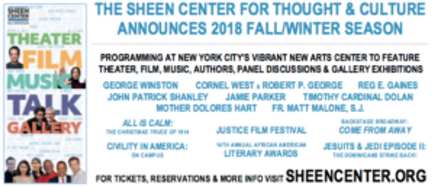 Sheen Center Announces Fall/Winter Season 2018  Image