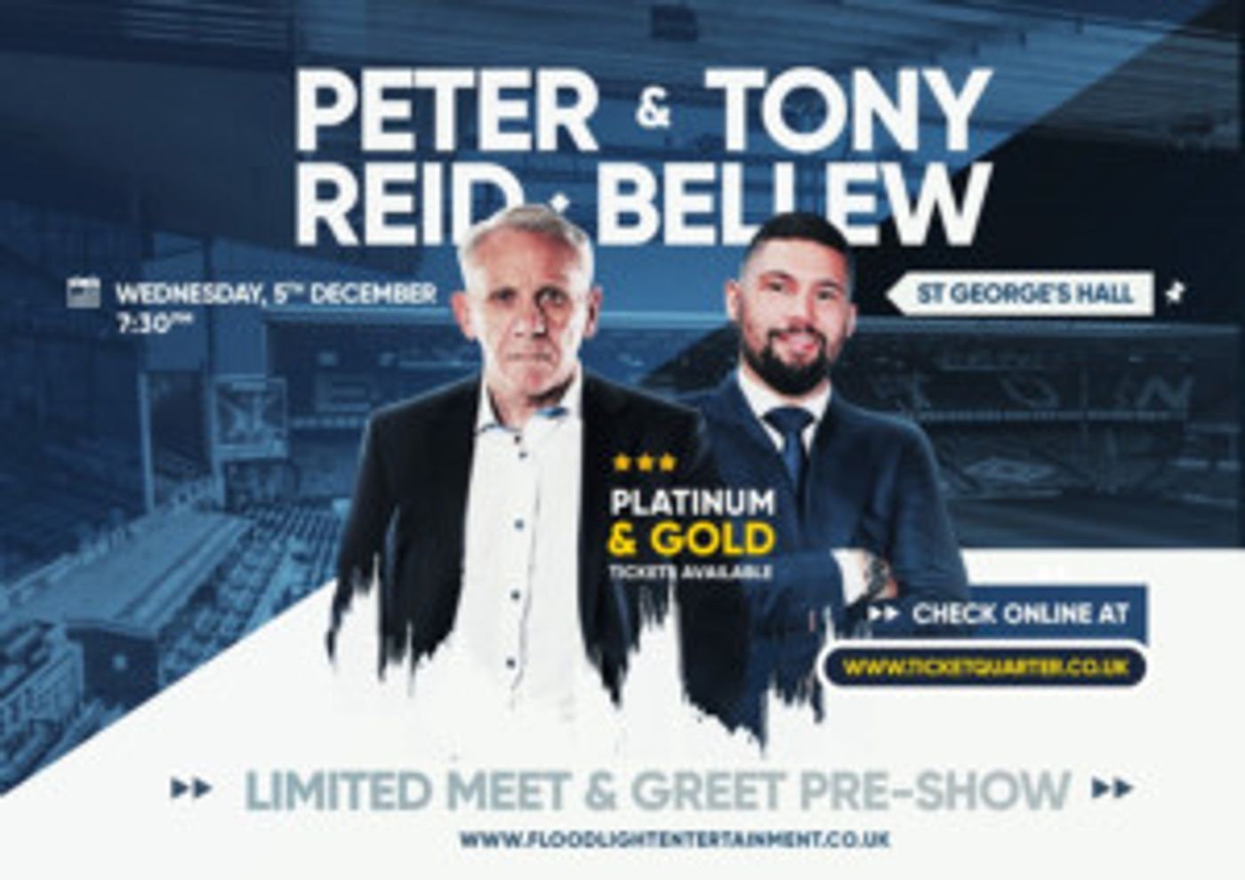 St George's Hall Presents An Evening with Peter Reid and Tony Bellew  Image