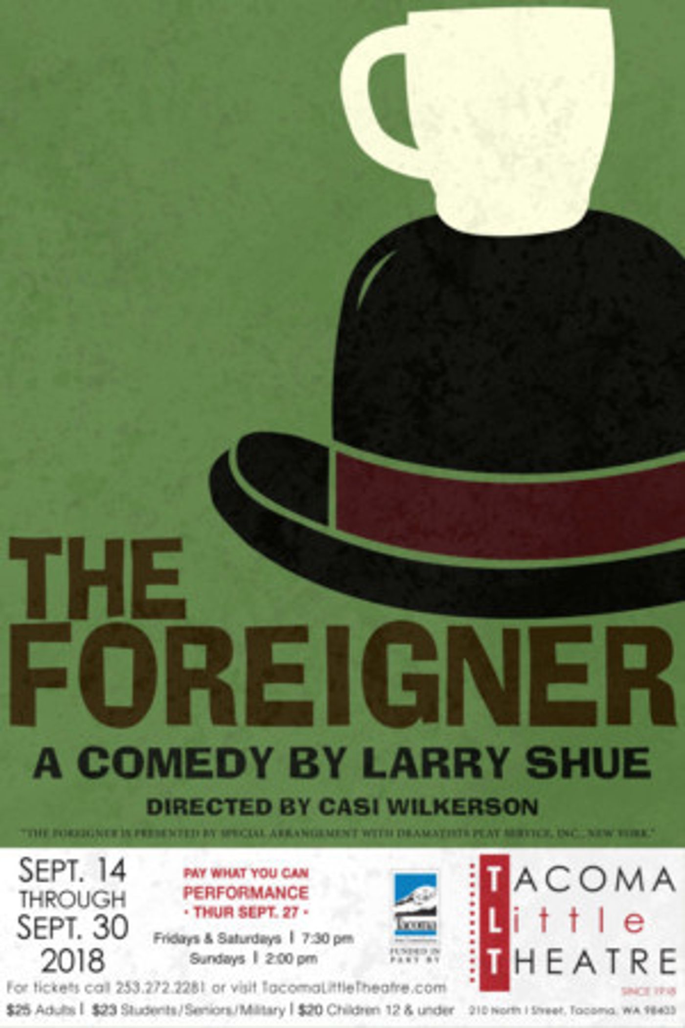 Tacoma Little Theatre Opens 100th Season with THE FOREIGNER  Image