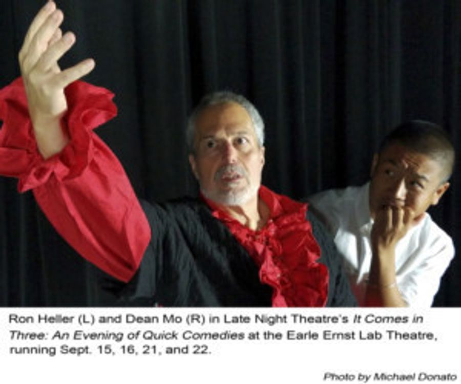 Late Night Theatre Presents IT COMES IN THREES: An Evening of Quick Comedies Image