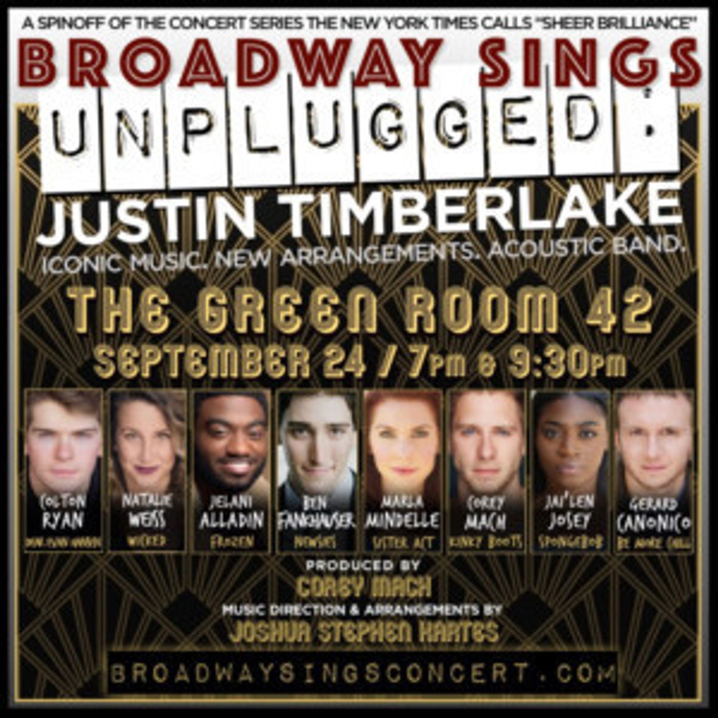 Jelani Alladin, Ben Fankhauser, and More to Feature In BROADWAY SINGS JUSTIN TIMBERLAKE: UNPLUGGED  Image