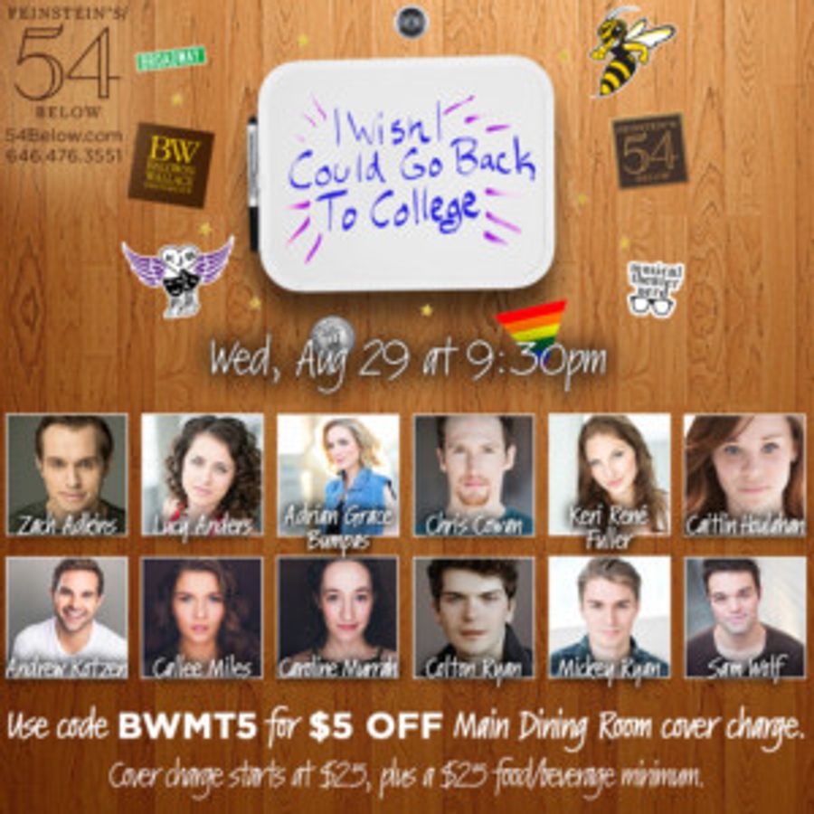 Zach Adkins, Caitlin Houlahan, and More Head to 54 Below for I WISH I COULD GO BACK TO COLLEGE Image