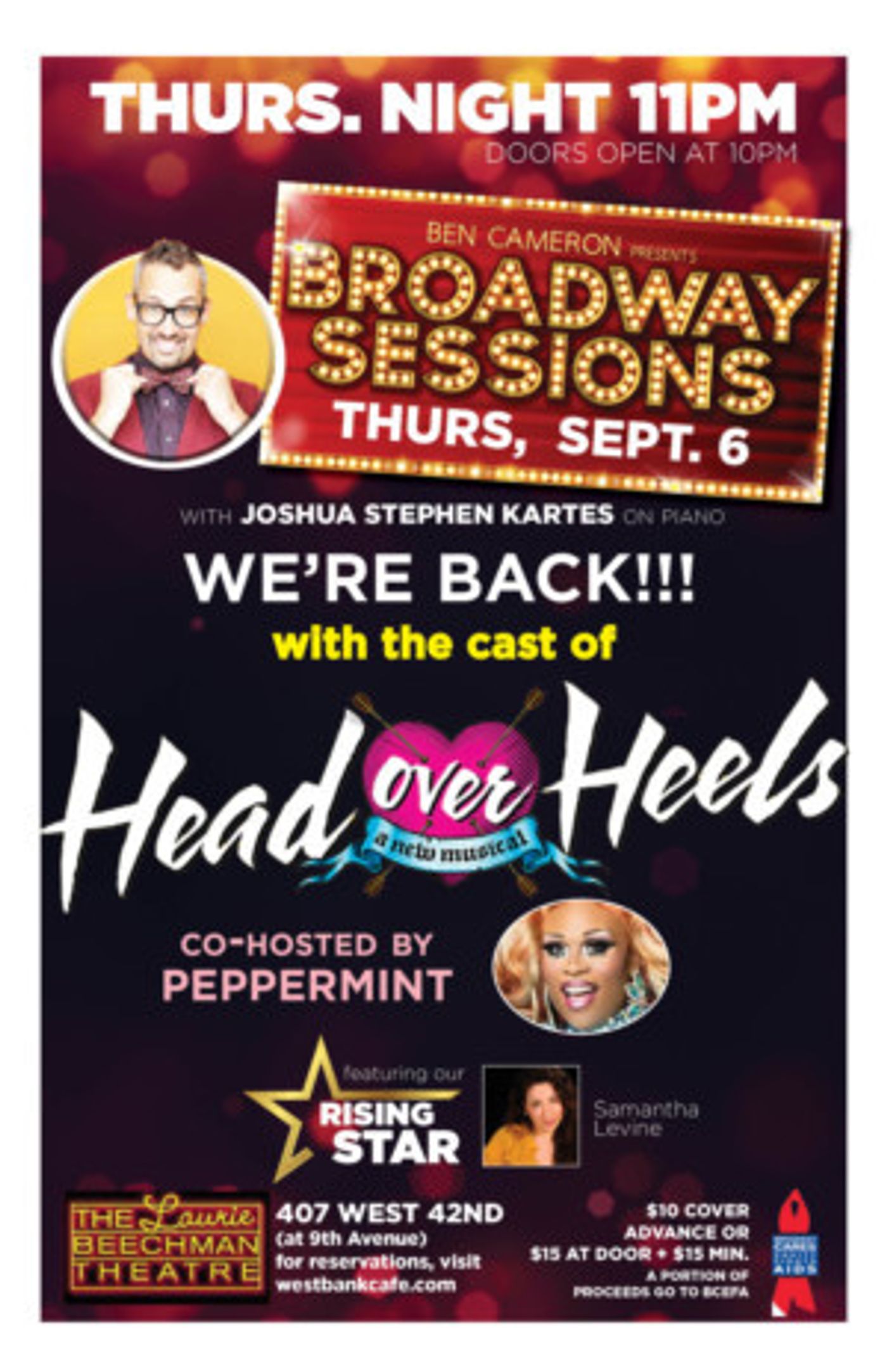 The Cast of HEAD OVER HEELS Will Kick Off the Season of Broadway Sessions  Image
