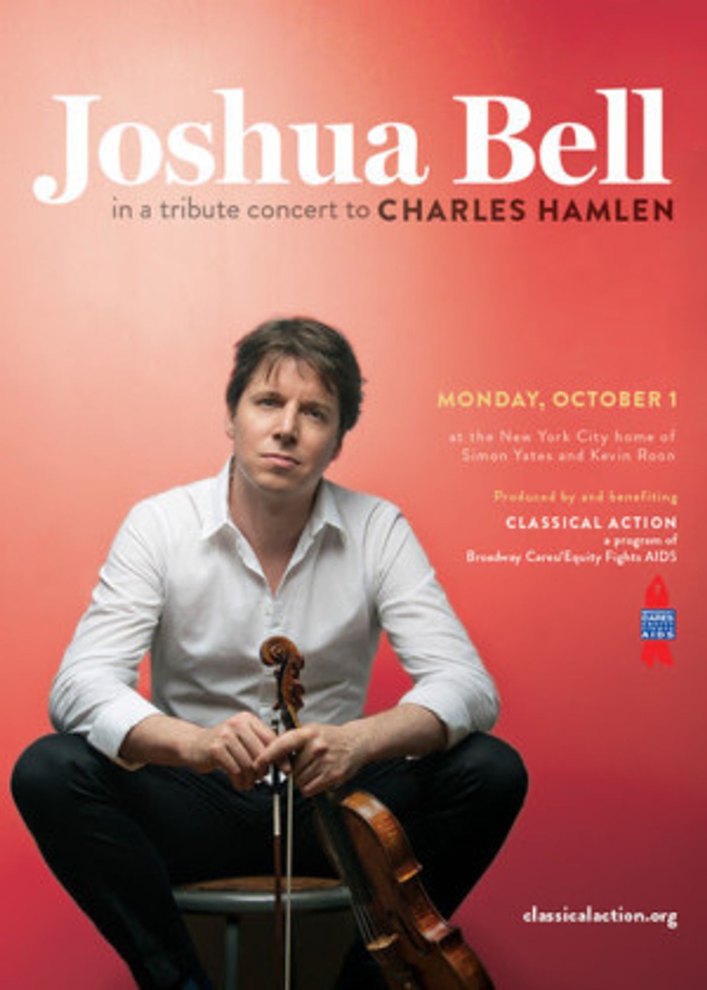 Joshua Bell To Honor The Late Charles Hamlen In Special Concert  Image