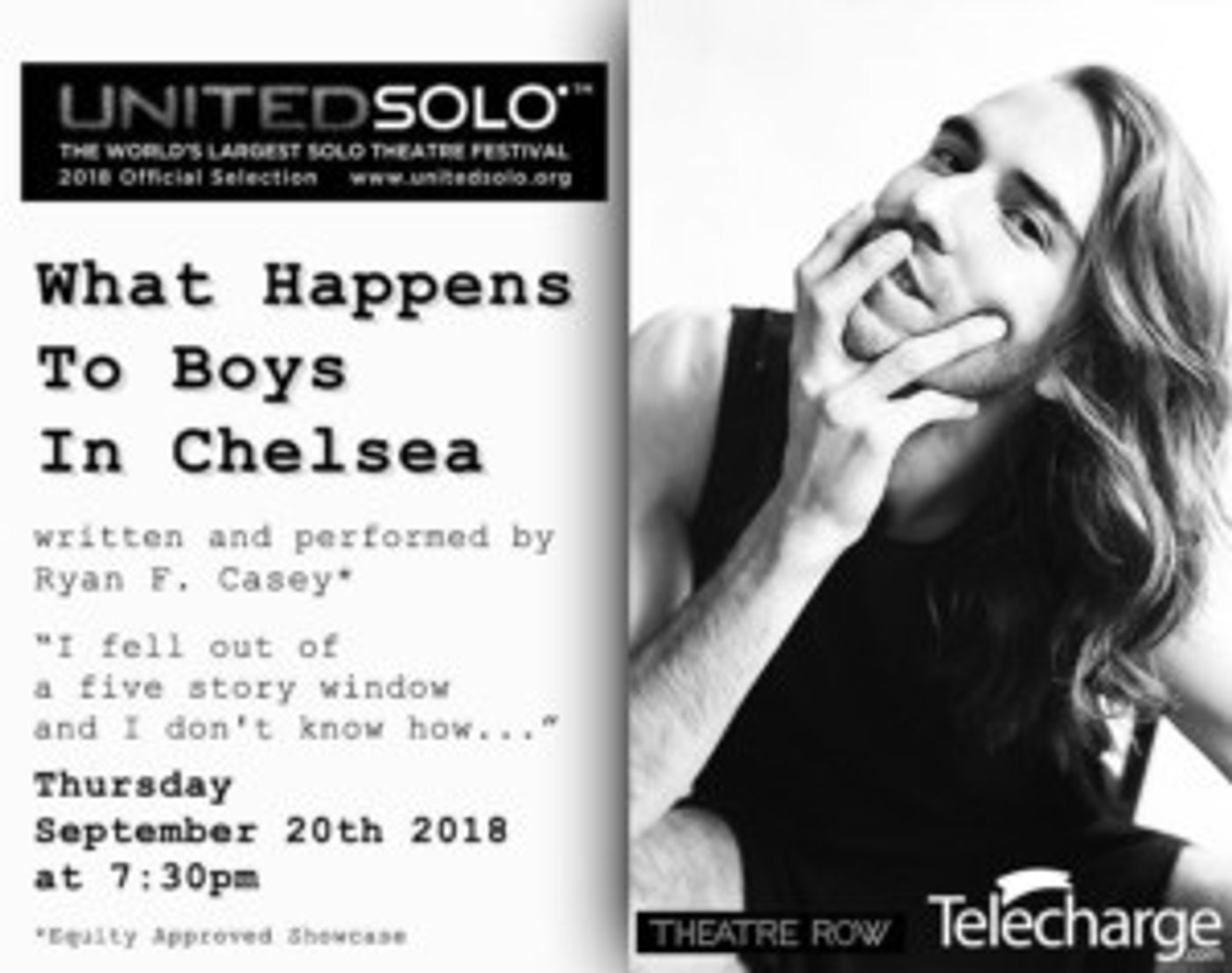 United Solo Theatre Festival Presents WHAT HAPPENS TO BOYS IN CHELSEA  Image