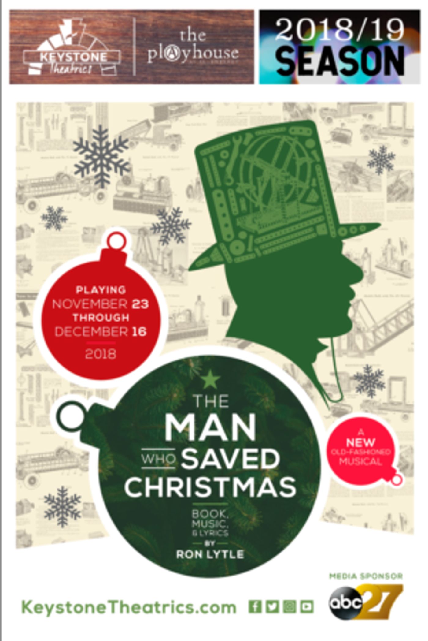 Meet THE MAN WHO SAVED CHRISTMAS At The Playhouse At Allenberry!  Image