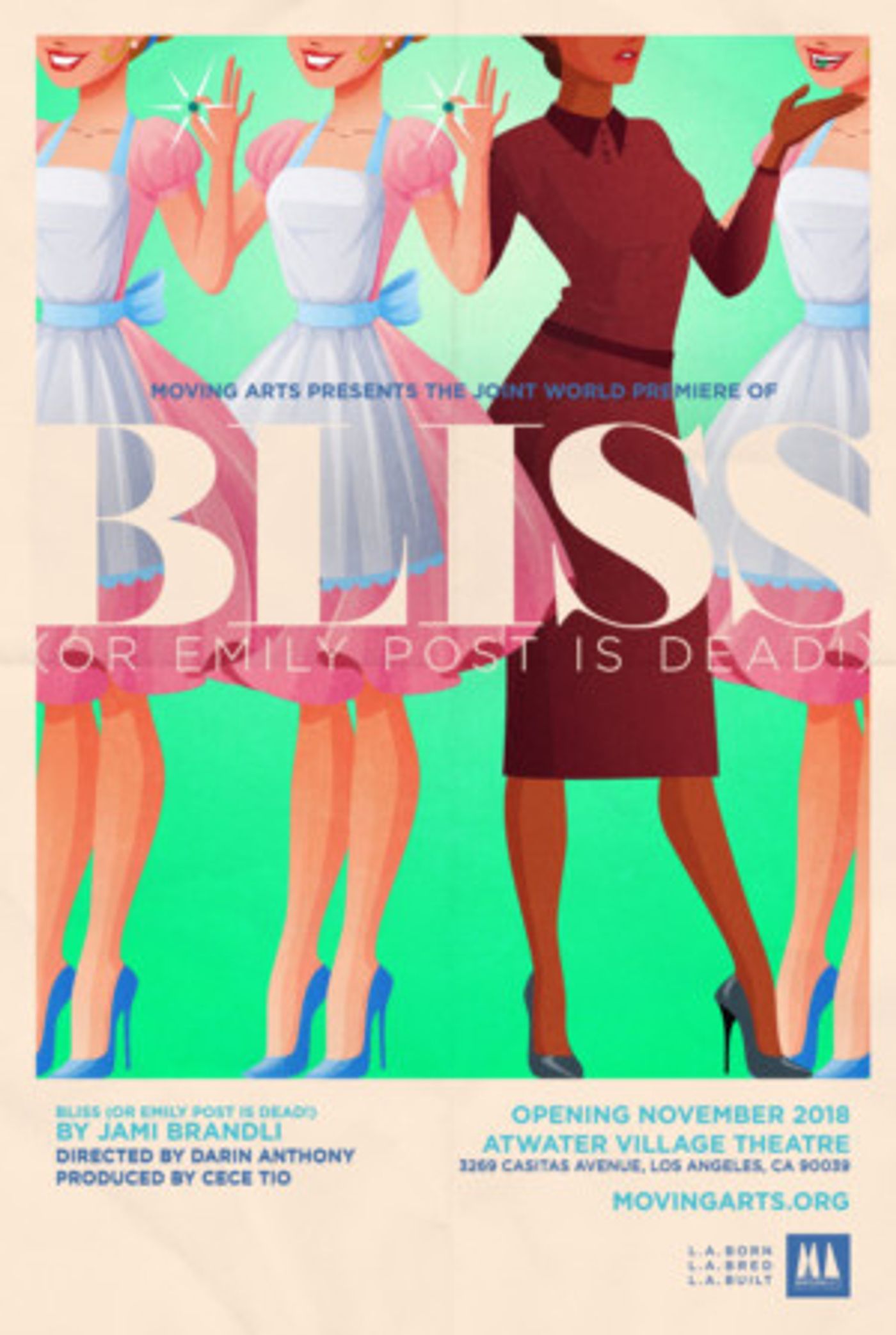 Moving Arts Presents Joint World Premiere of BLISS (OR EMILIY POST IS DEAD!)  Image