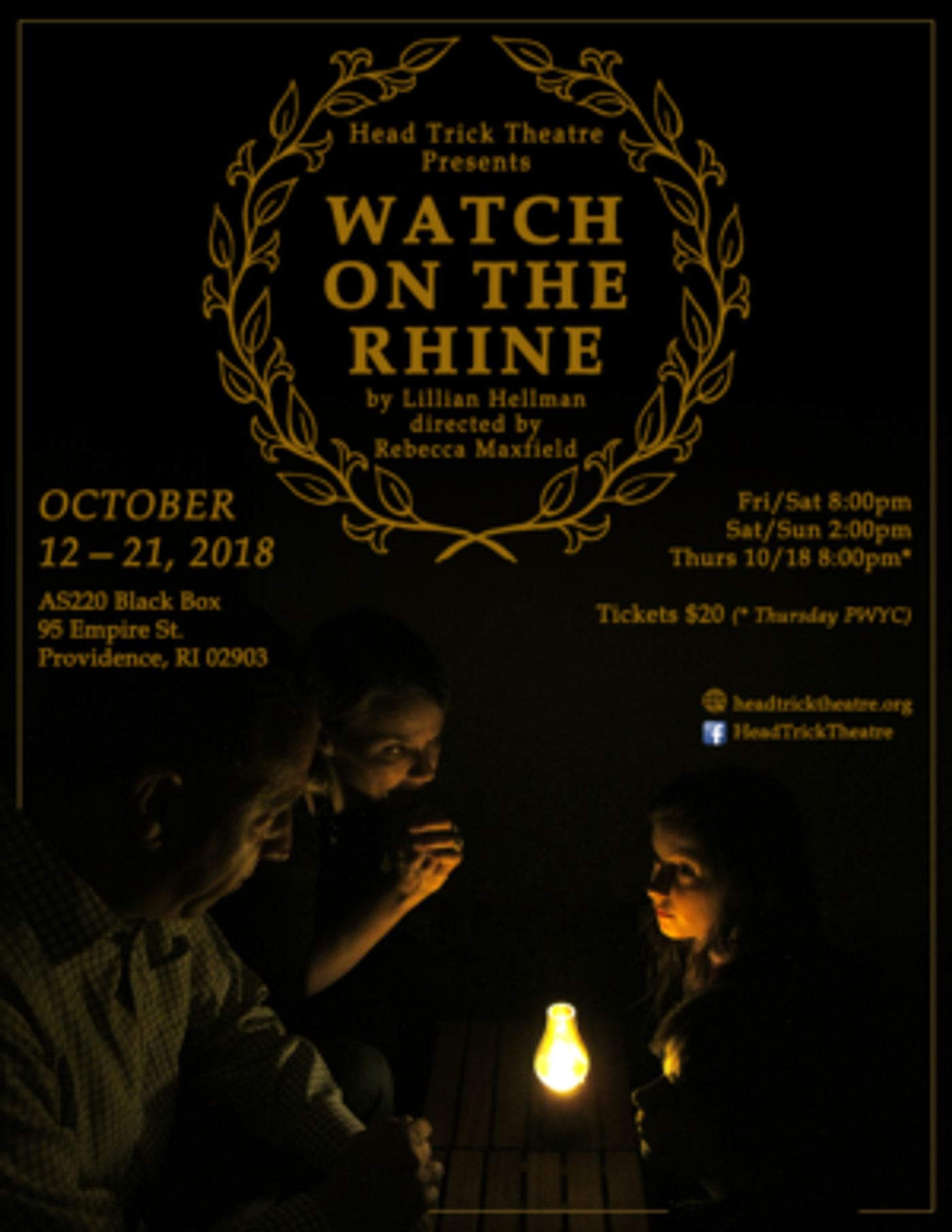 Head Trick Theatre Presents WATCH ON THE RHINE  Image