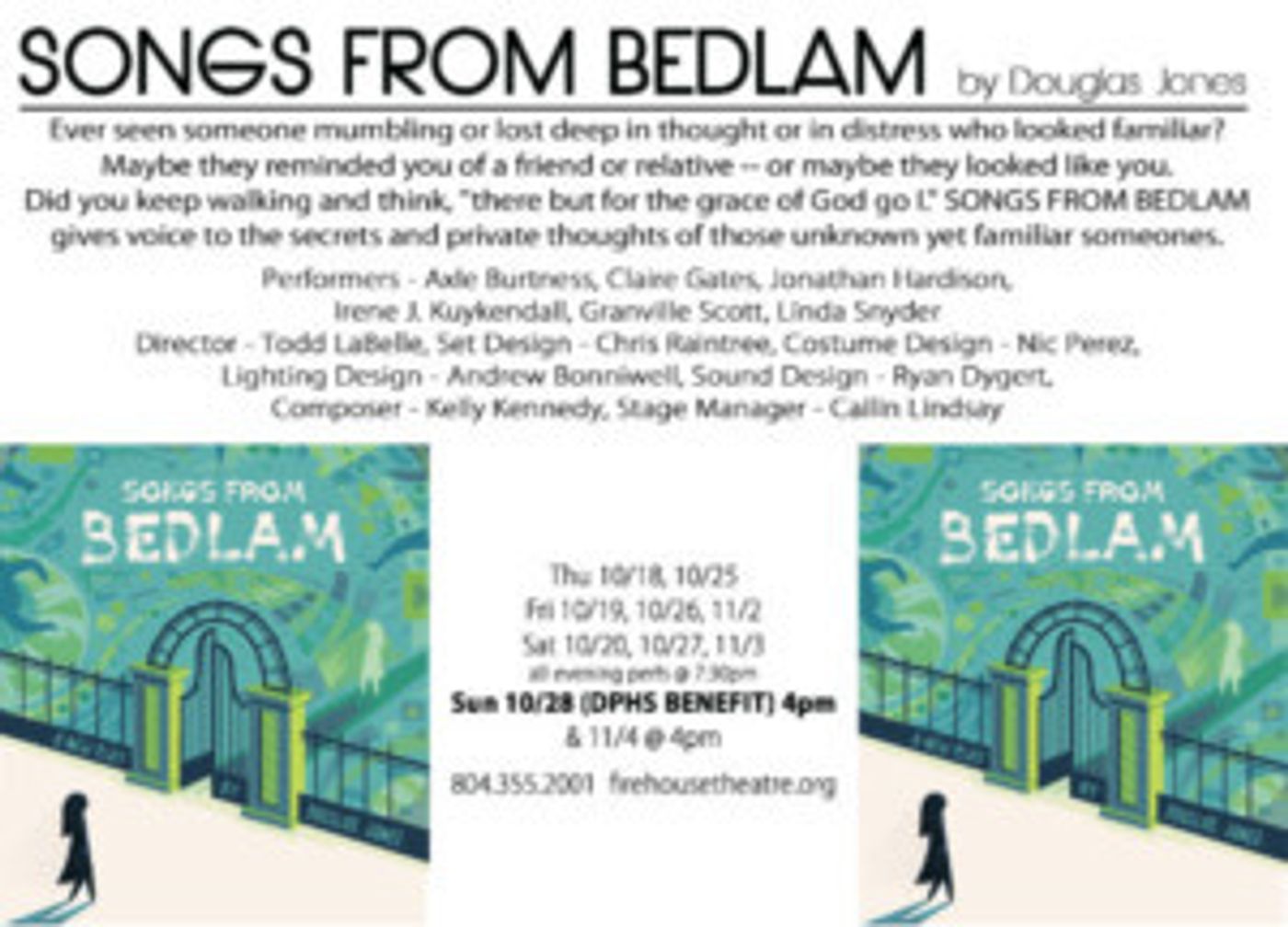Firehouse And Daily Planet Announce Partnership For SONGS FROM BEDLAM  Image