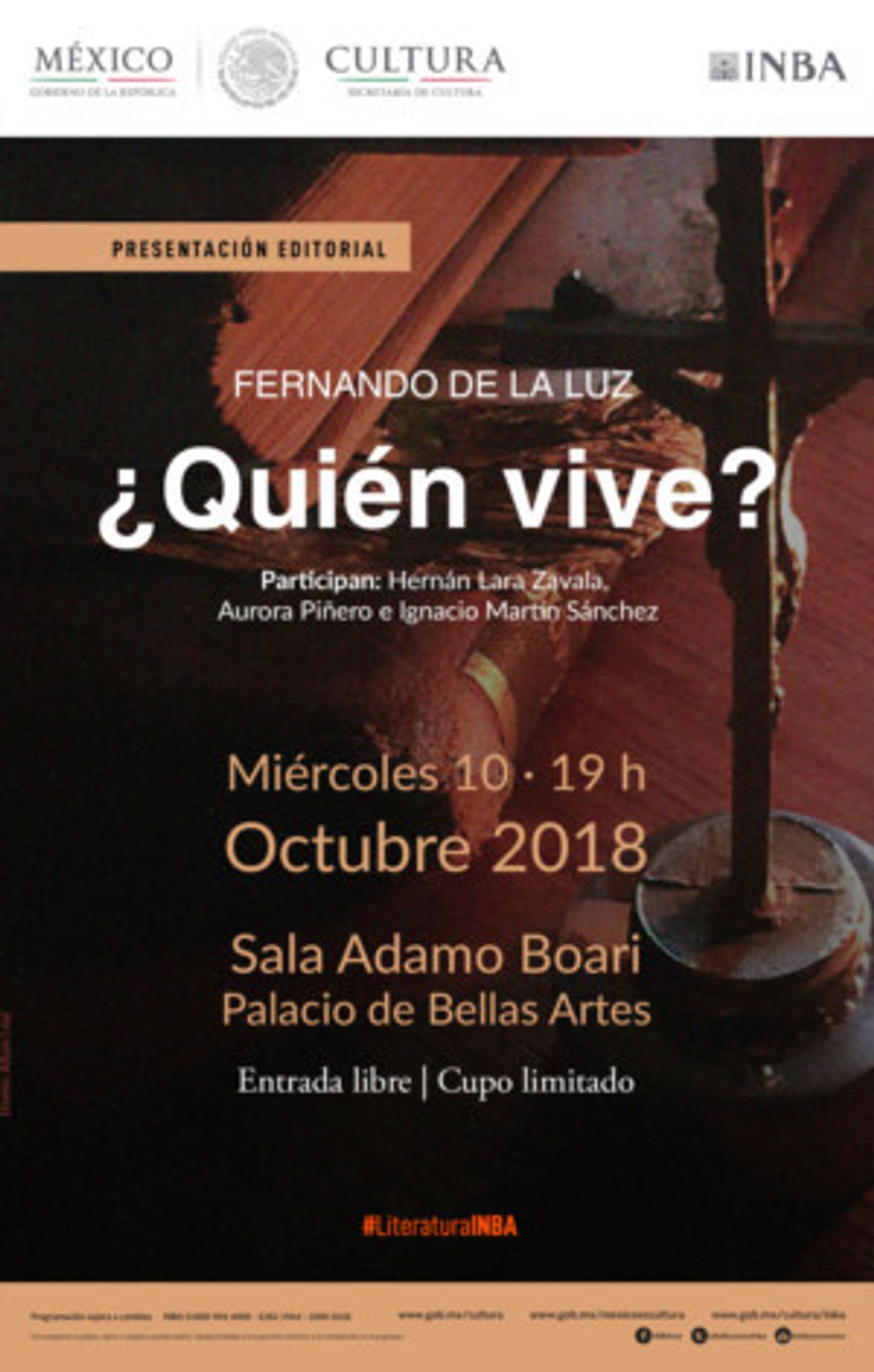 Presentarán En Bellas Artes La Novela Histórica ¿Quién Vive? De Fernando De La Luz  Image