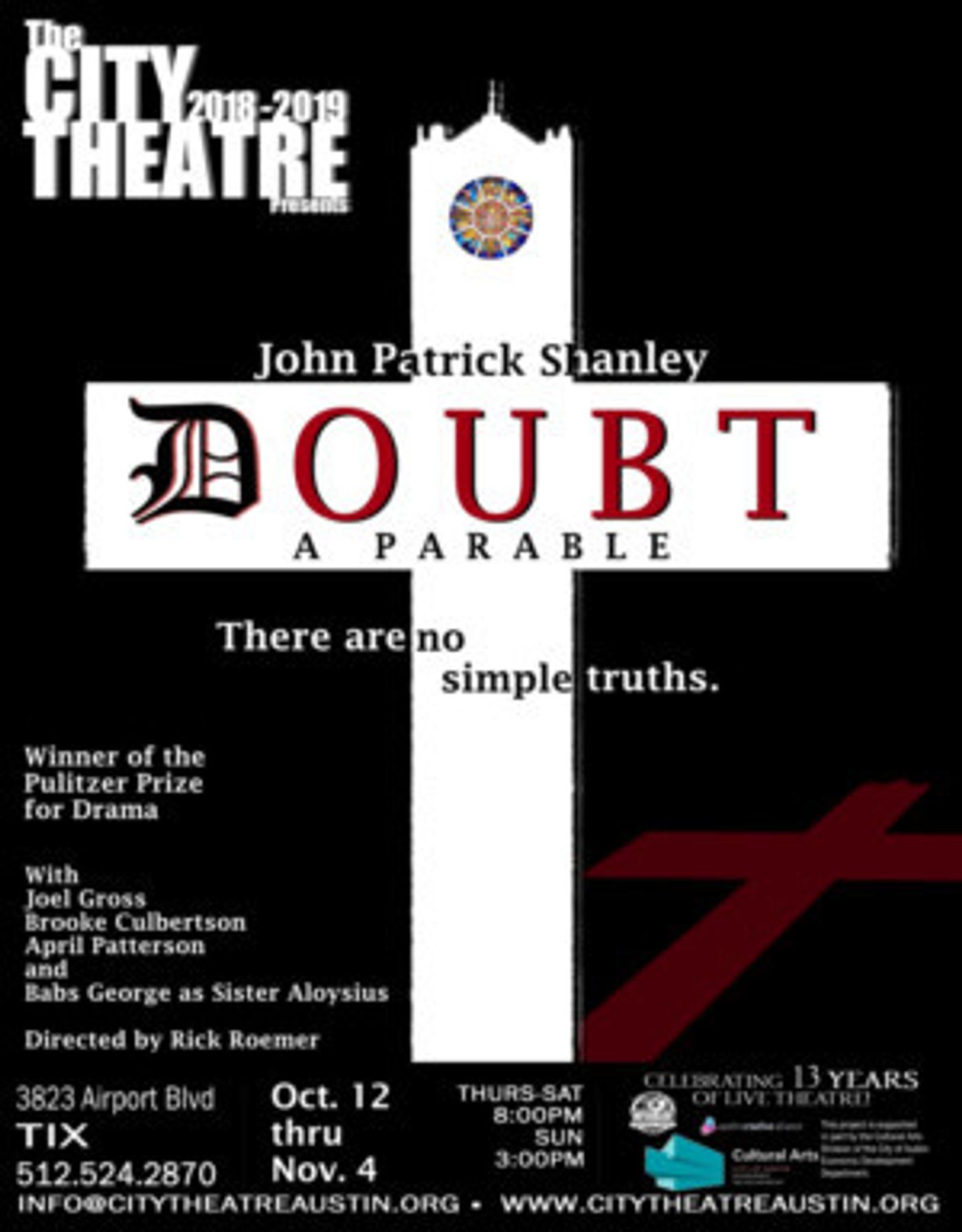 DOUBT: A PARABLE Announces New Show Dates And Location  Image