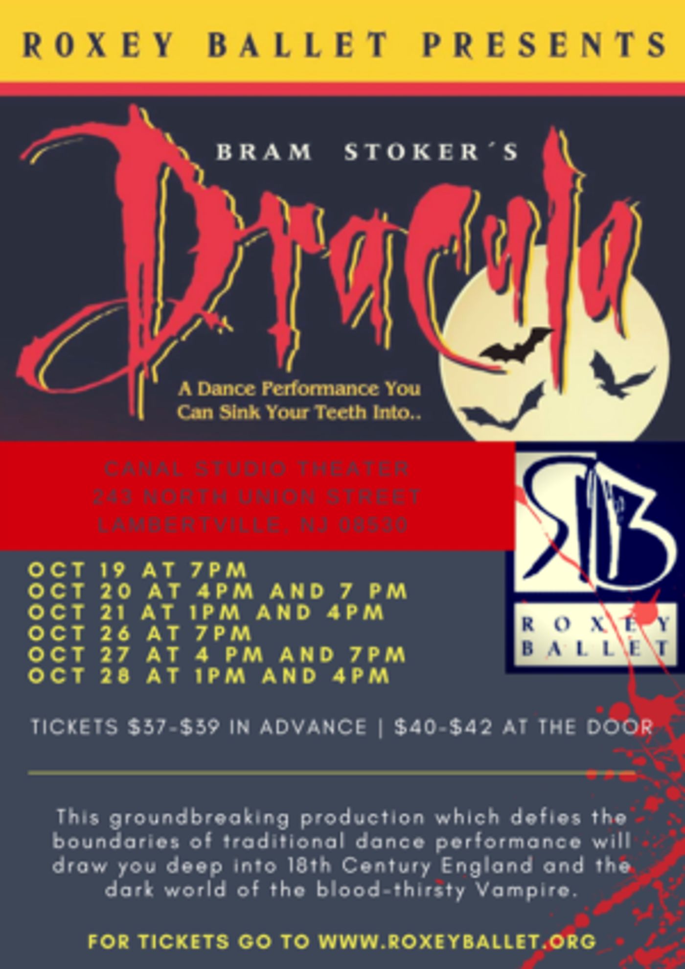 Roxey Ballet Celebrates Halloween With DRACULA  Image
