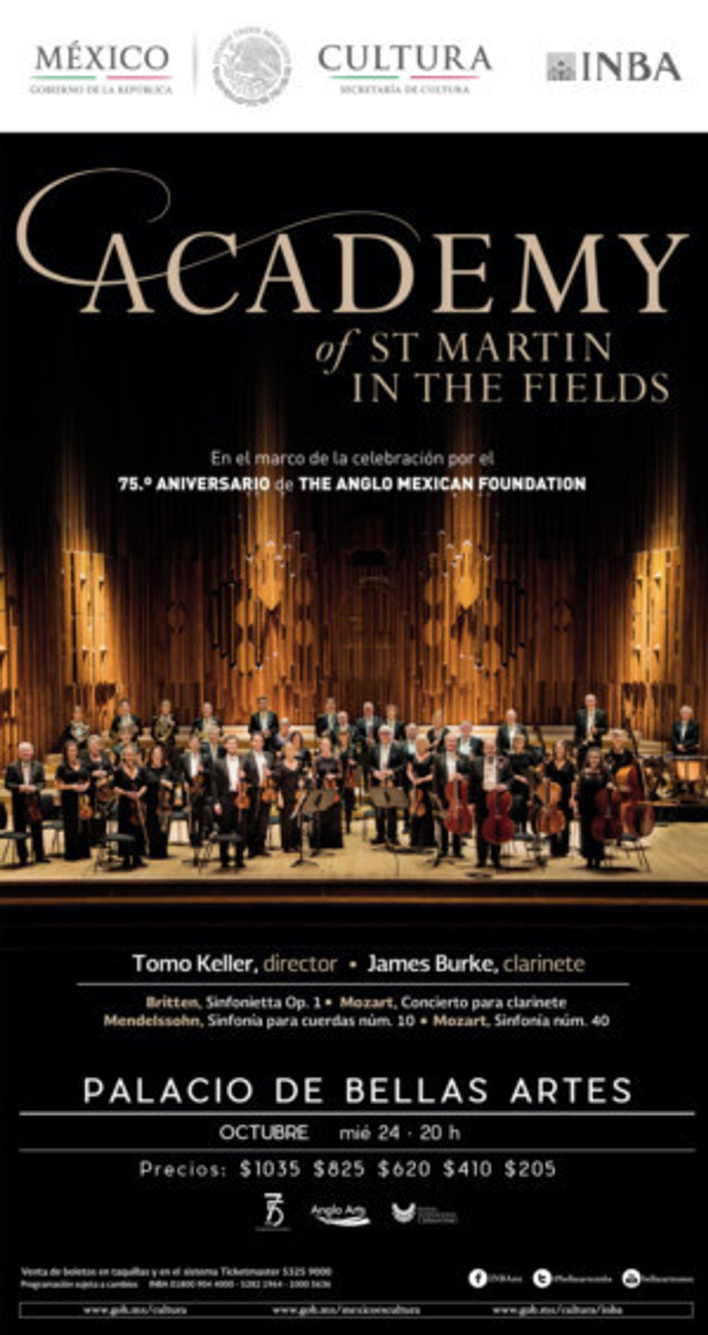Vuelve A México La Orquesta Academy Of St Martin In The Fields; Ofrecerá Concierto En El Palacio De Bellas Artes  Image