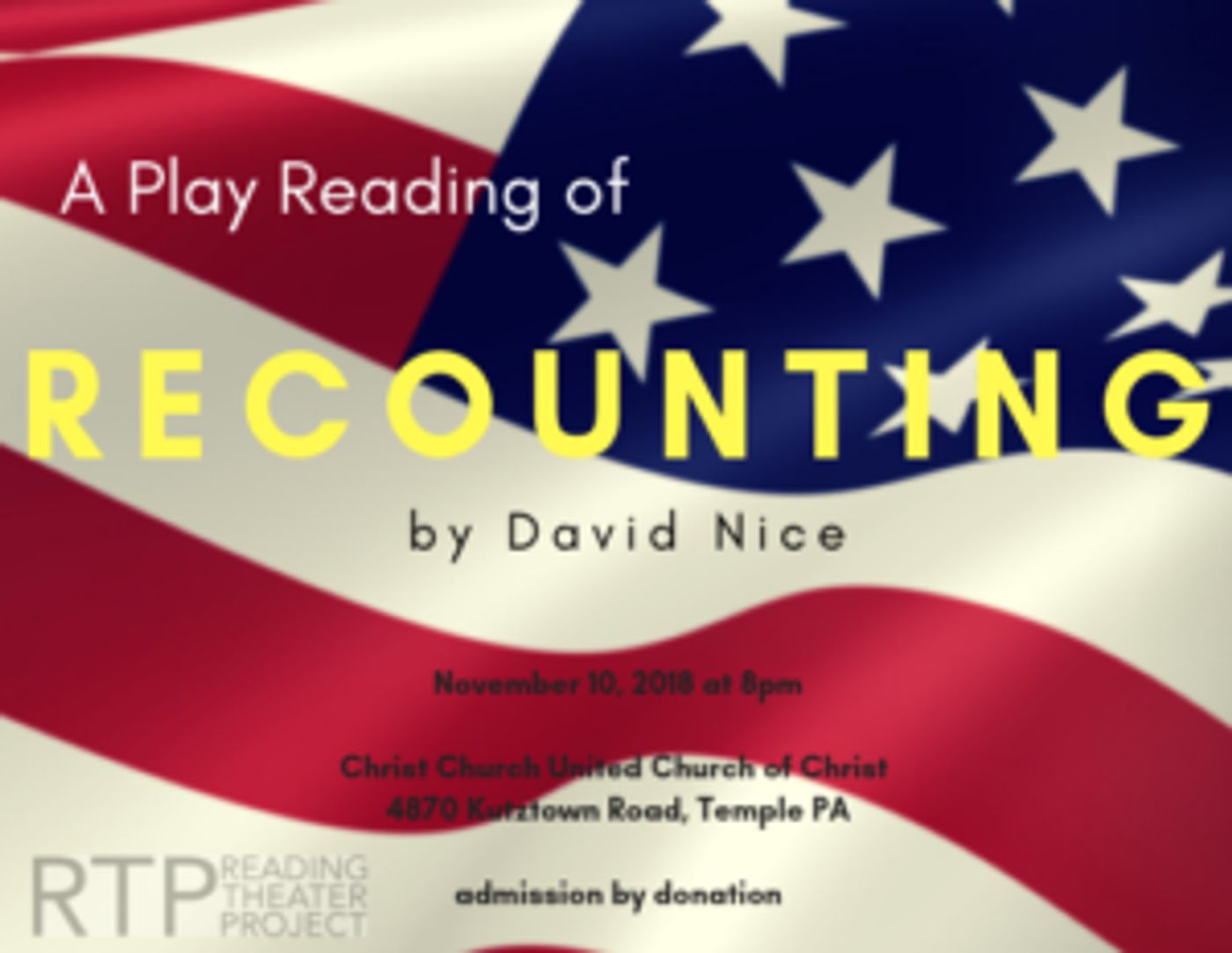 Reading Theater Project Presents RECOUNTING  Image