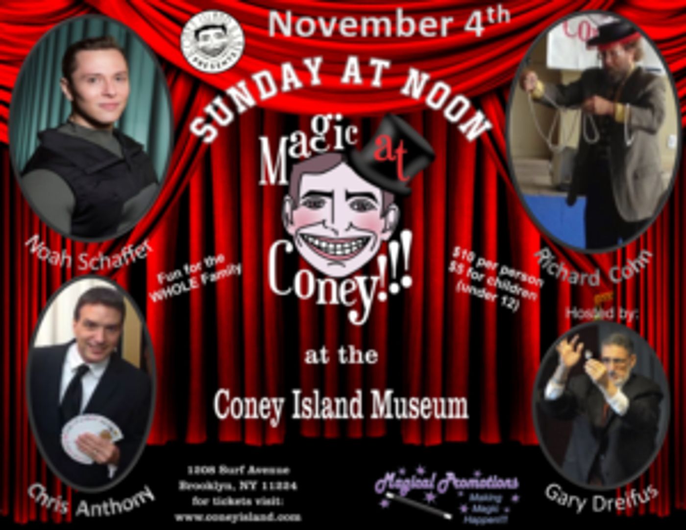 Magic At Coney!!! Announces Special Guests for The Sunday Matinee, 11/4  Image