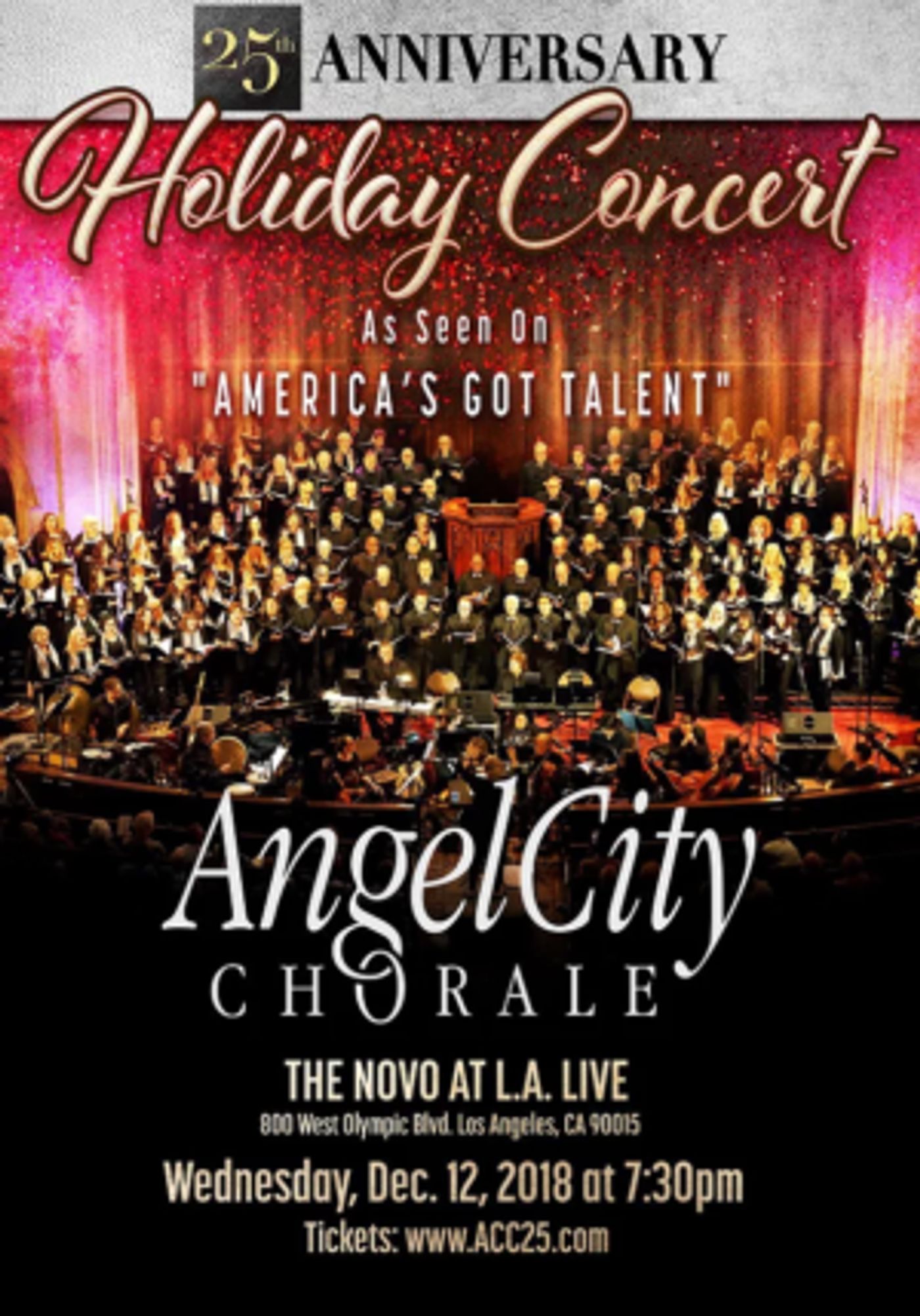 AGT's Angel City Chorale Holiday Concert Adds Additional Performance  Image
