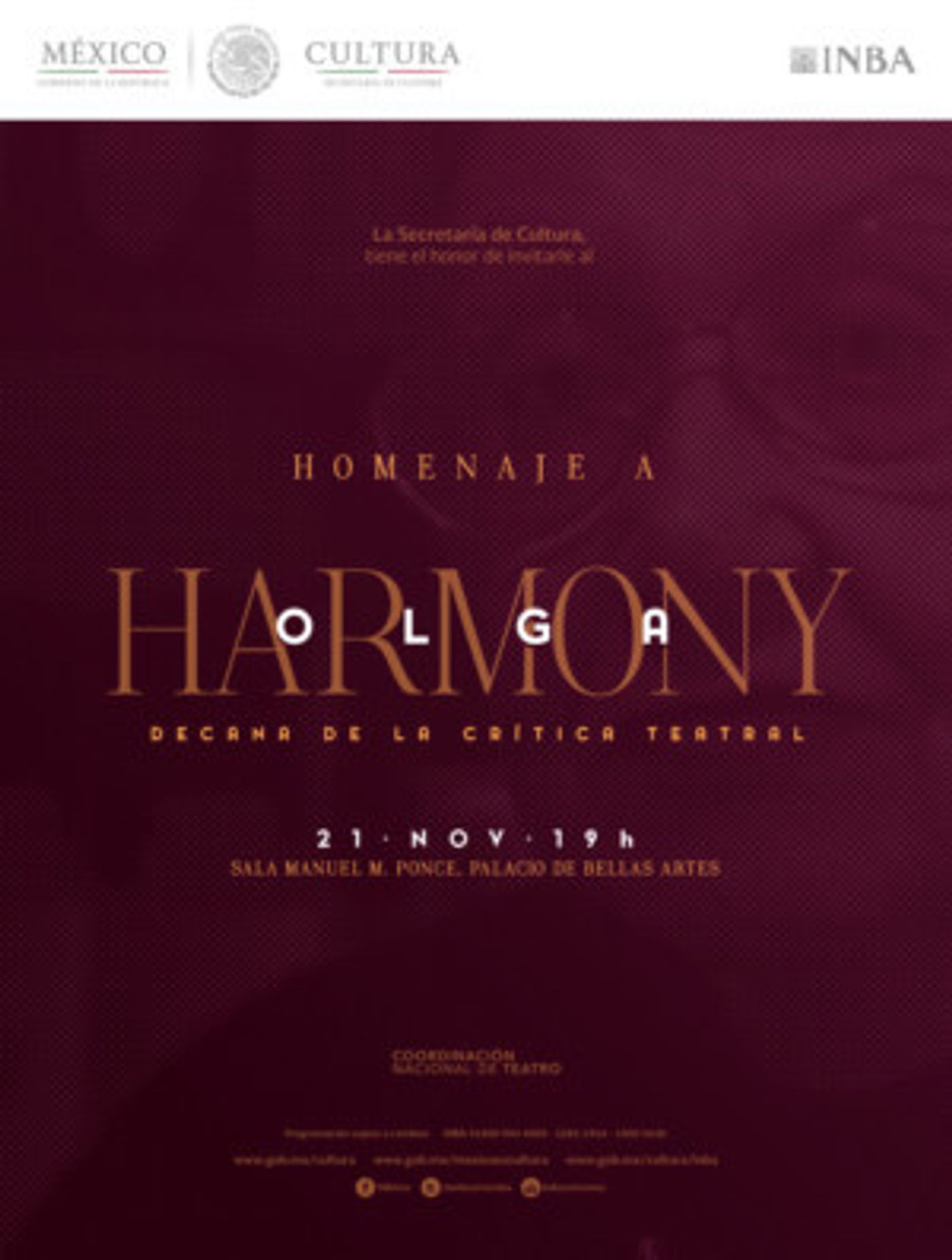 Homenaje A Olga Harmony, Decana De La Crítica Teatral En México  Image